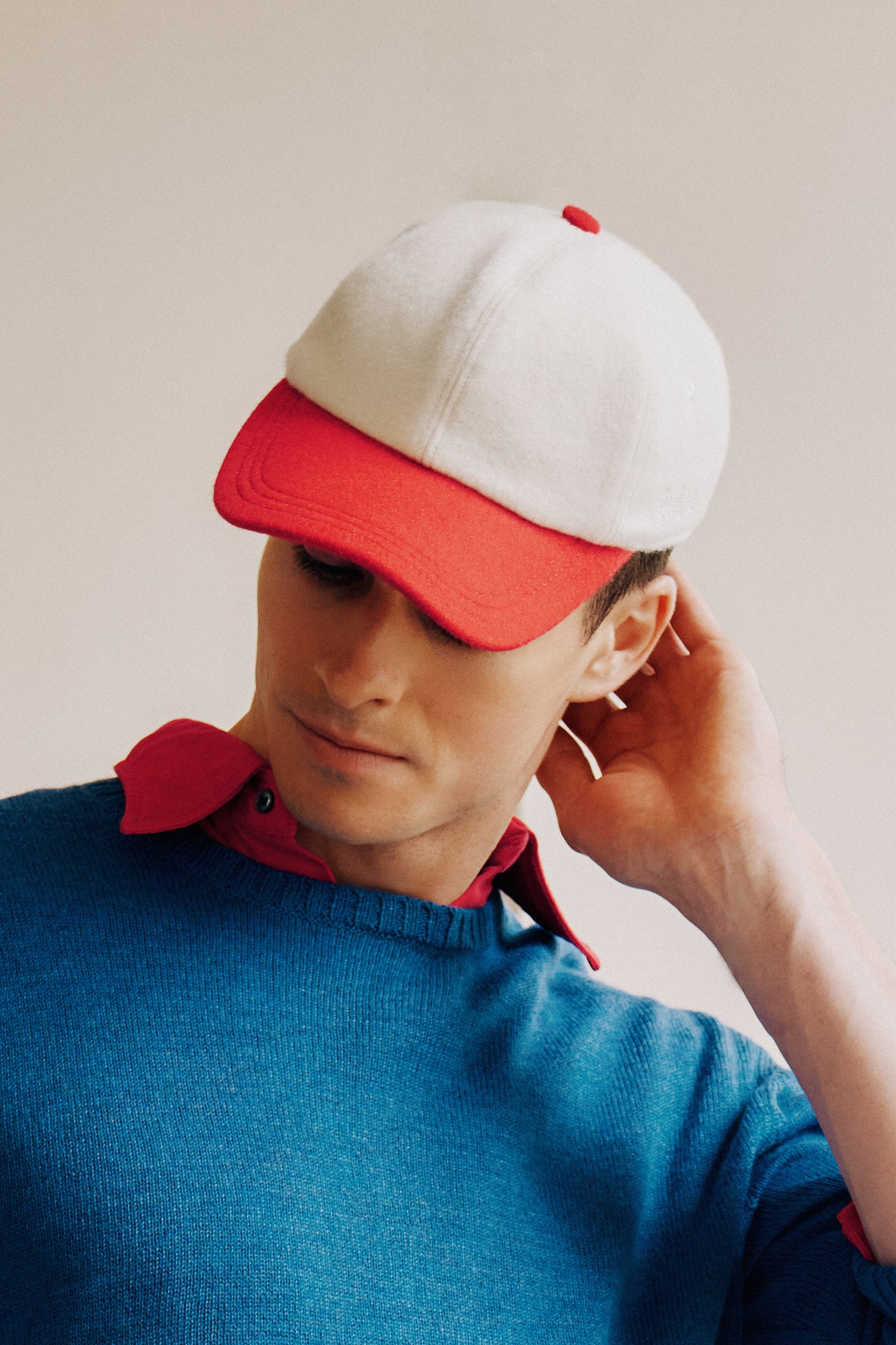 Adjustable Two-Tone Cashmere Baseball Cap - Products - Lock & Co. Hatters London UK