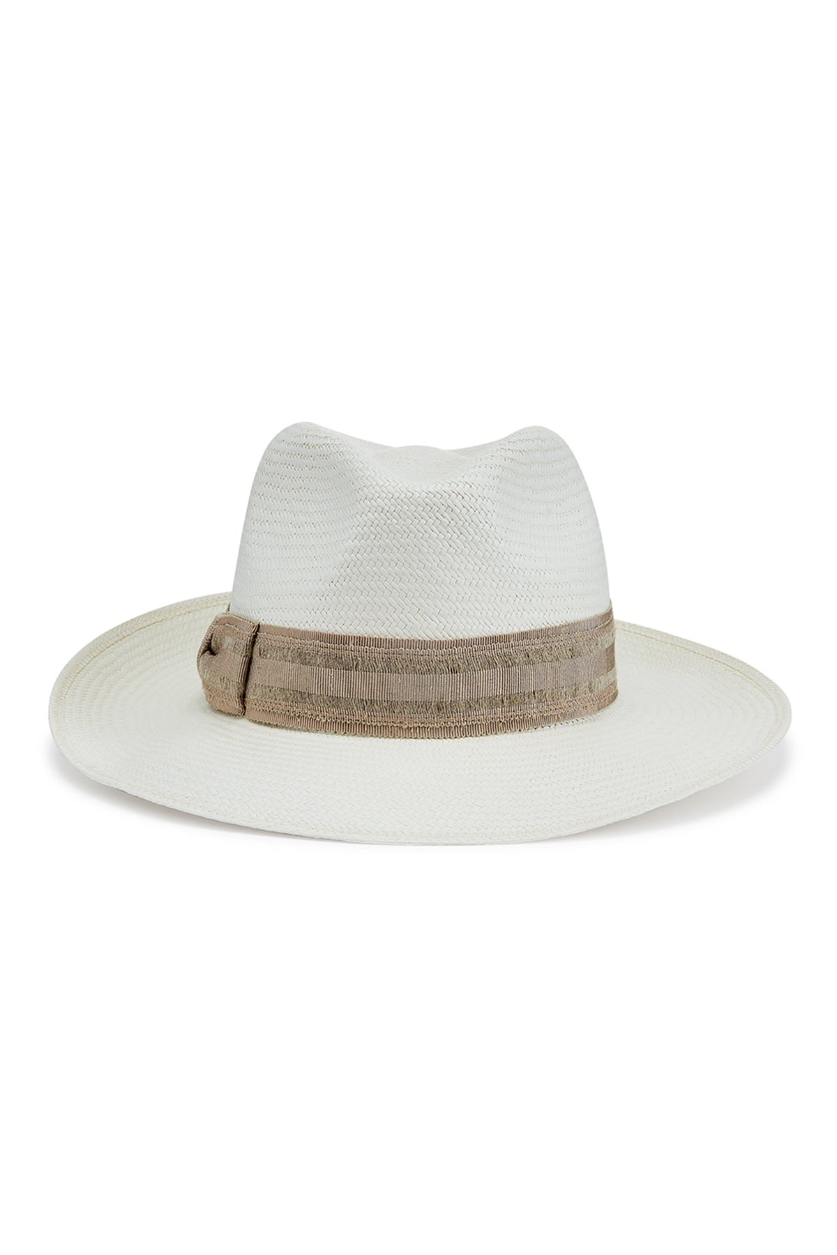 BEIGE PANAMA HAT WITH LIGHT BROWN BAND AND BOW - Lock & Co. Hatters London UK