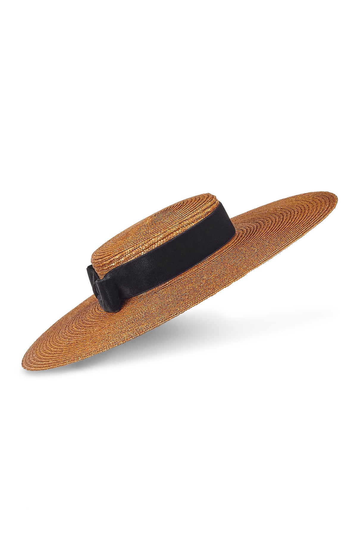 STRAW BOATER HAT WITH BLACK BOW - Lock & Co. Hatters London UK