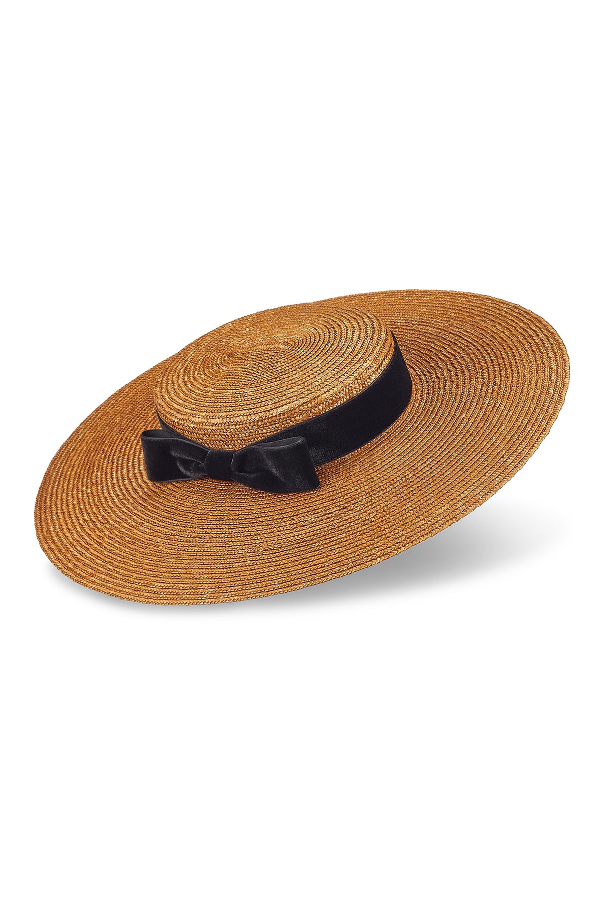 STRAW BOATER HAT WITH BLACK BOW - Lock & Co. Hatters London UK