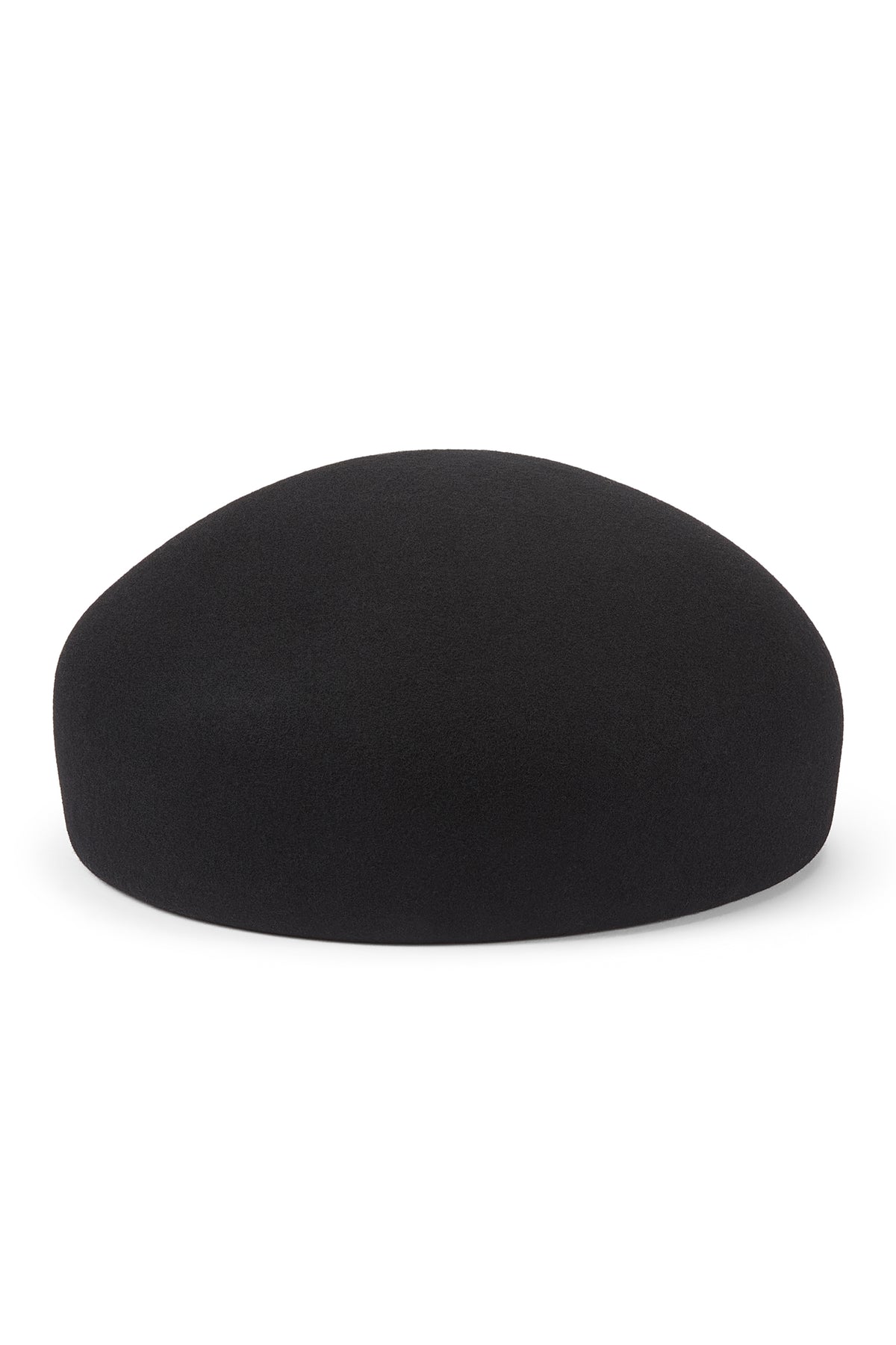 WOMEN'S BLACK BLOCKED WOOL FELT BERET