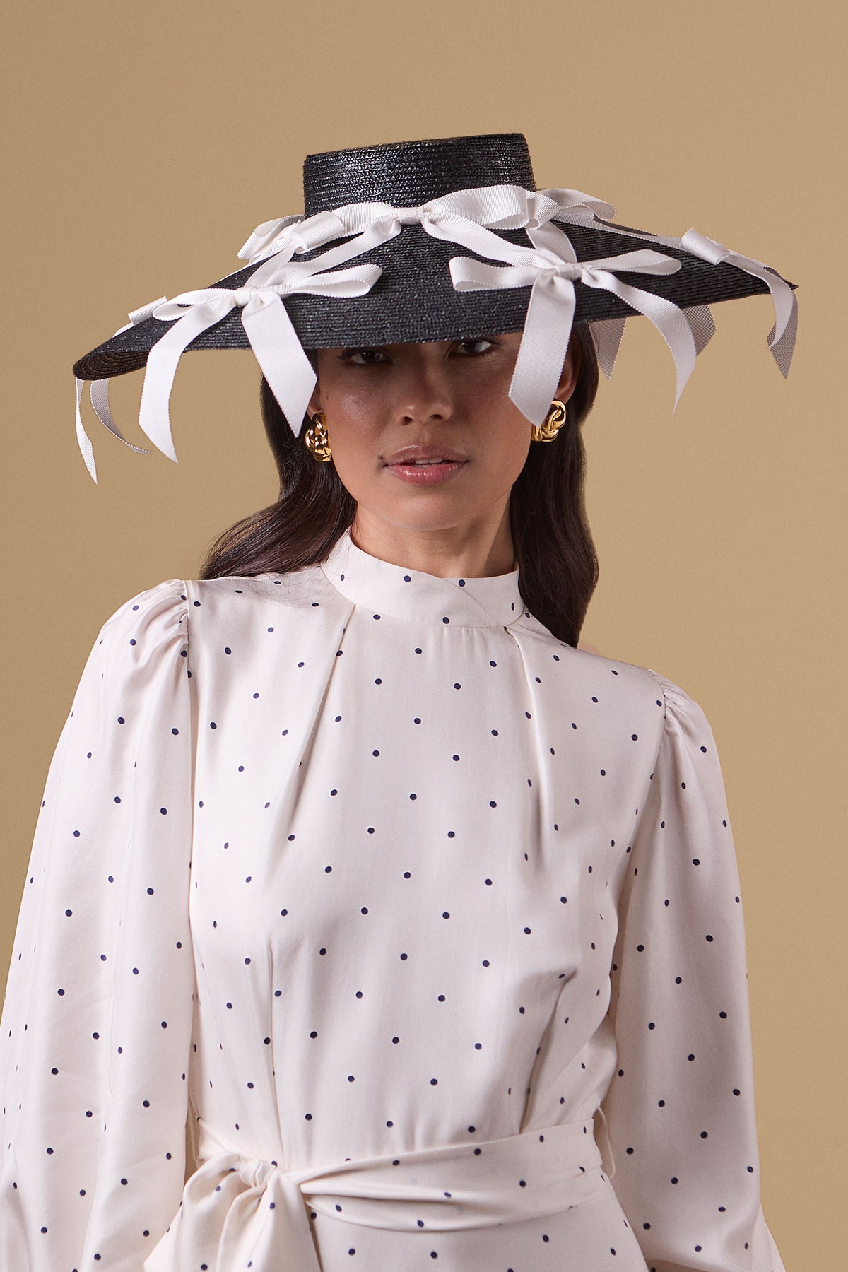Cancer Black and White Wide Brim Percher