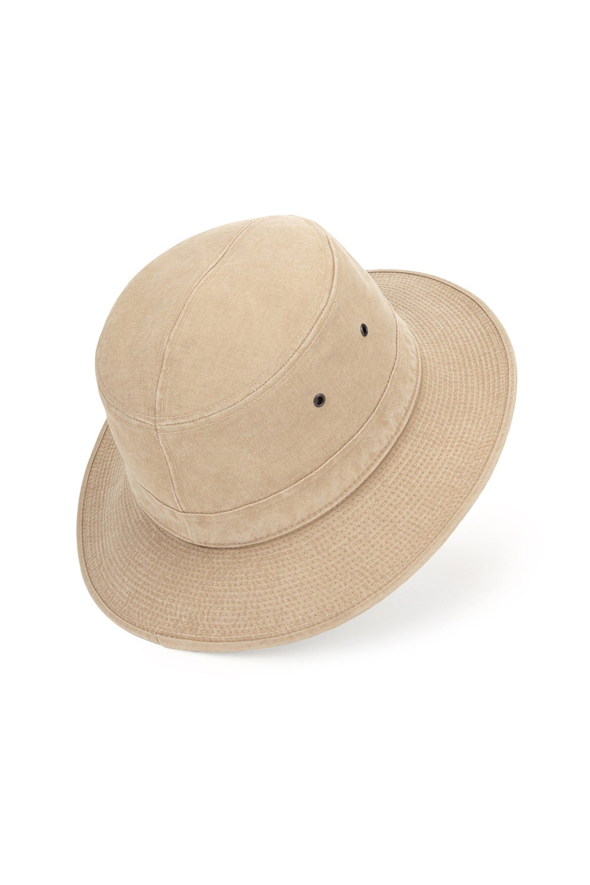 BEIGE ROLLABLE COTTON BUCKET SUN HAT - Lock & Co. Hatters London UK