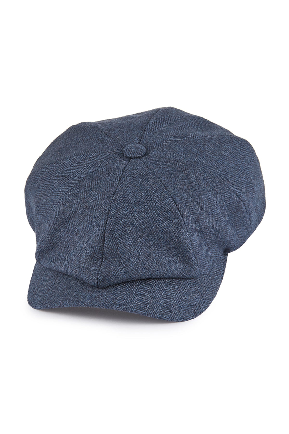 BLUE CASHMERE NEWSBOY CAP