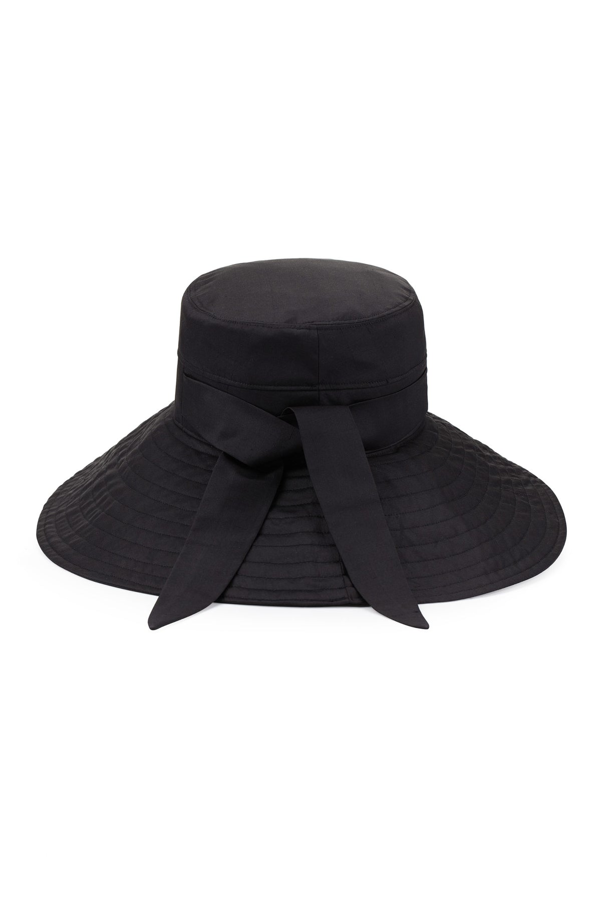 BLACK SILK BUCKET SUN HAT - Lock & Co. Hatters London UK