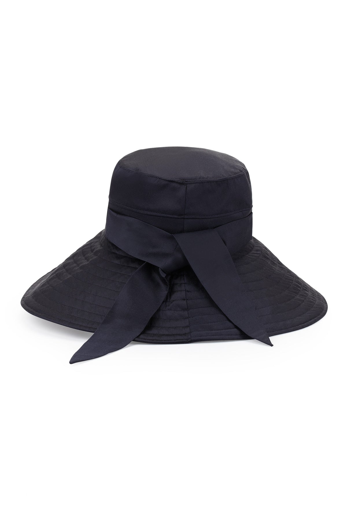 NAVY SILK BUCKET SUN HAT - Lock & Co. Hatters London UK