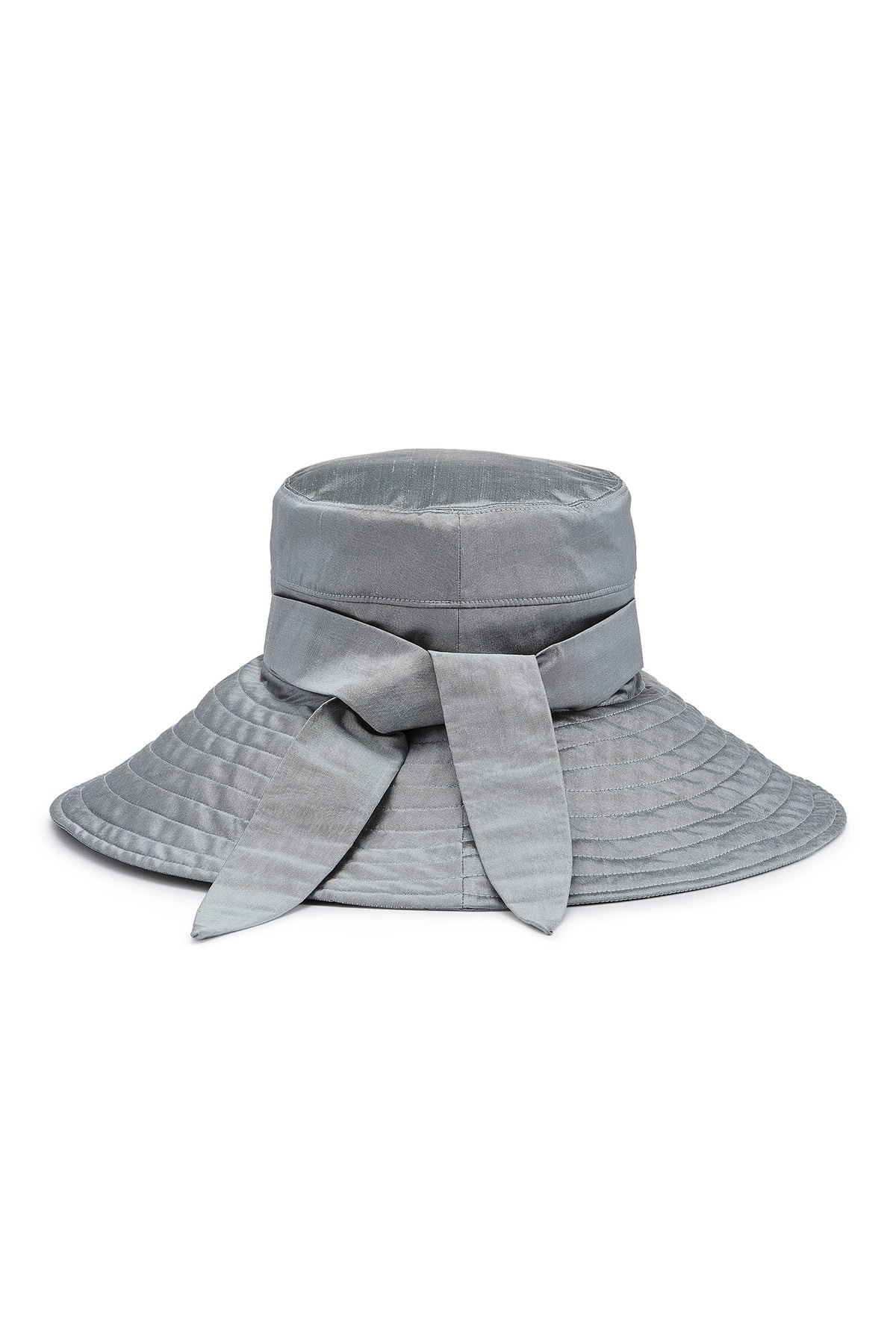 SILVER SILK BUCKET SUN HAT - Lock & Co. Hatters London UK