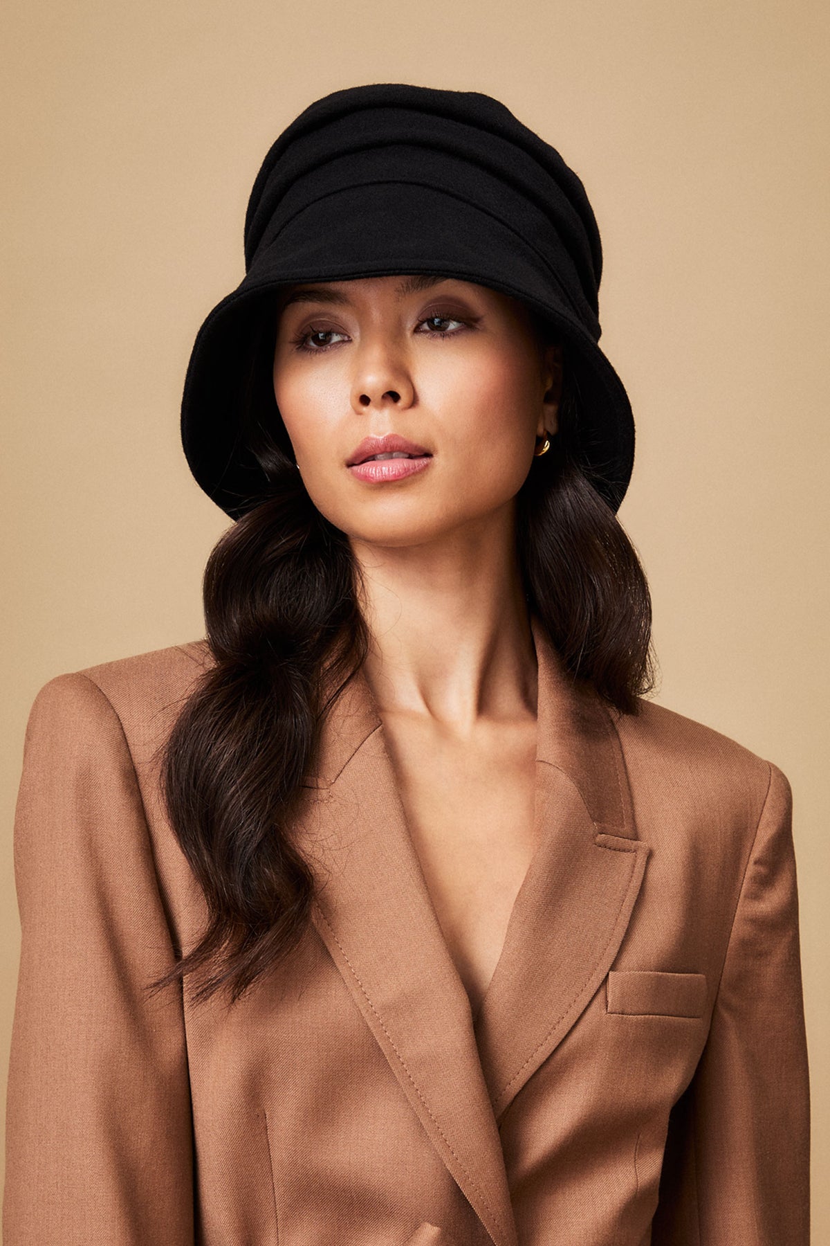 Cordelia Black Ruched Rain Hat - Lock & Co. Hatters London UK