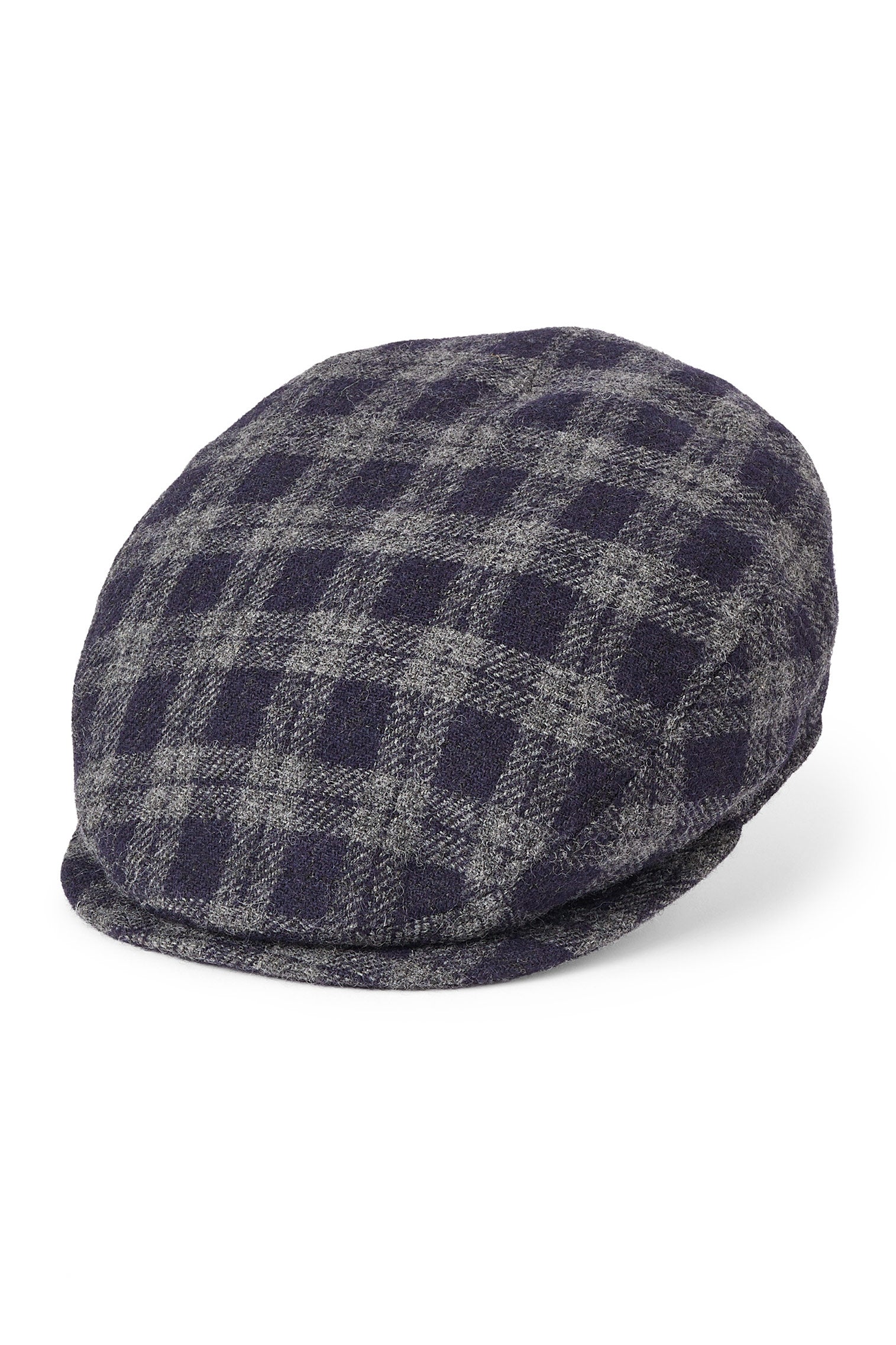 Darcy Navy Check Flat Cap - Men's Hats - Lock & Co. Hatters London UK