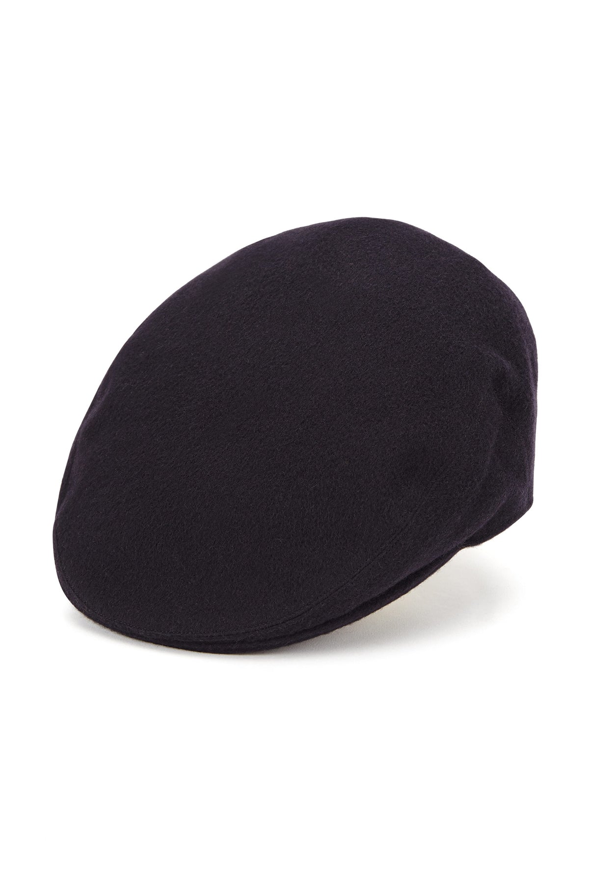NAVY CASHMERE FLAT CAP