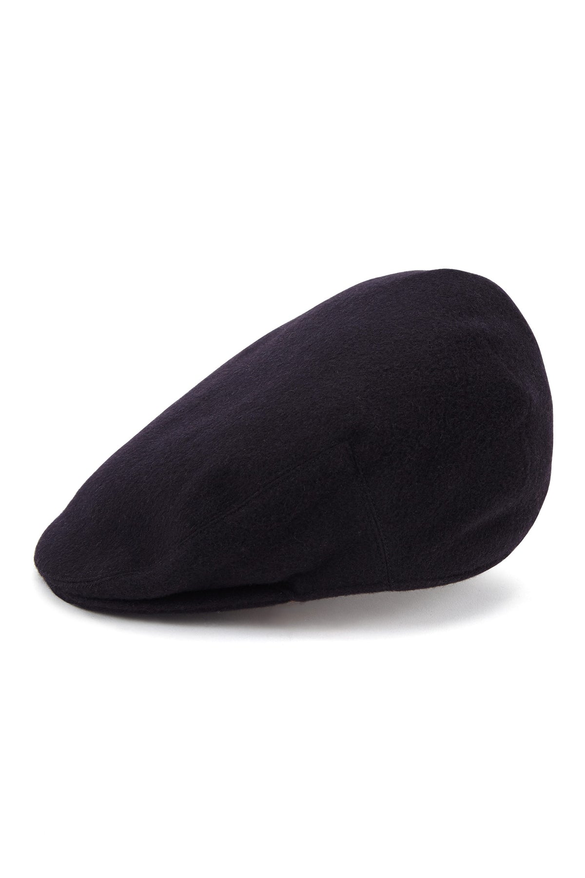 NAVY CASHMERE FLAT CAP