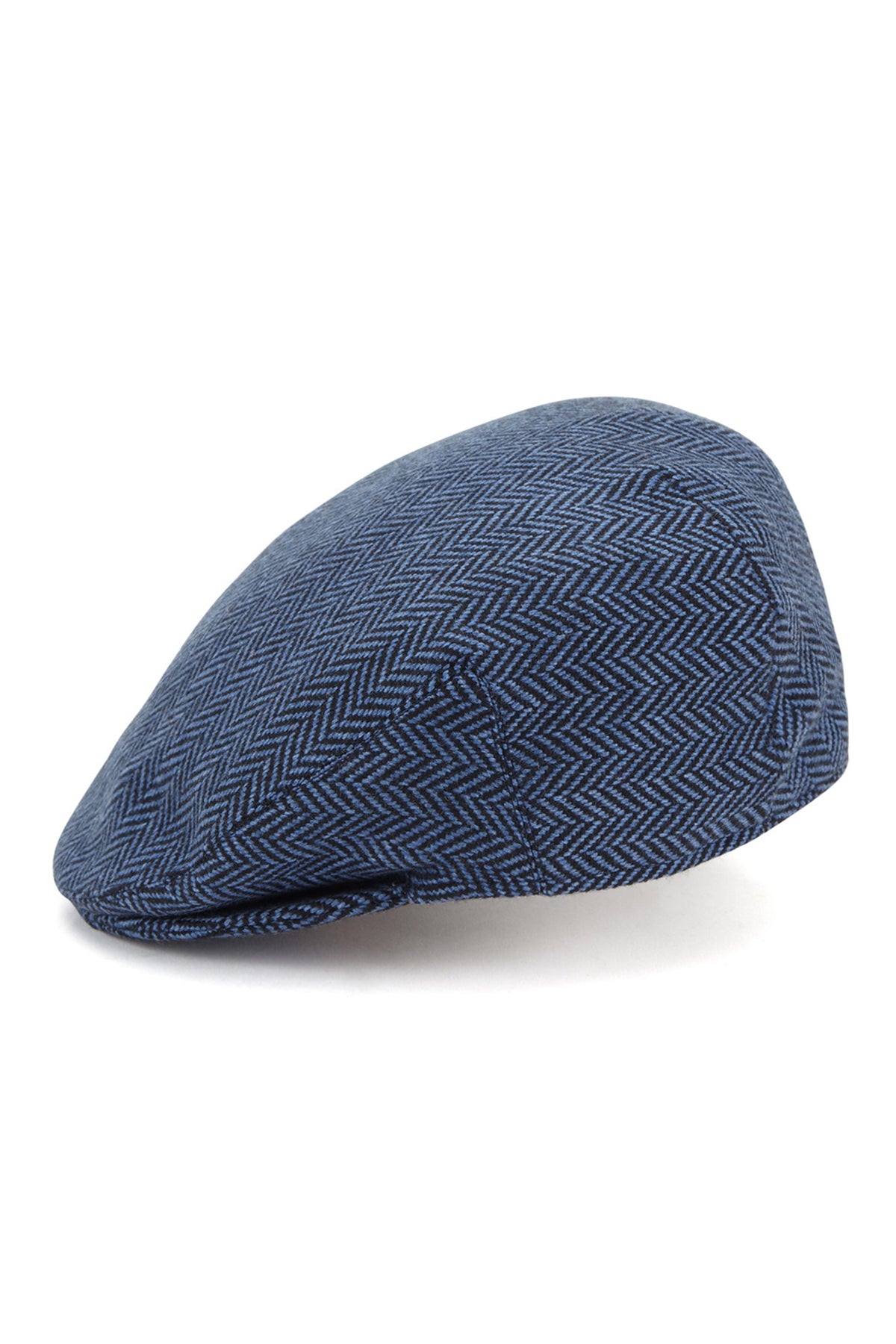 BLUE CASHMERE FLAT CAP
