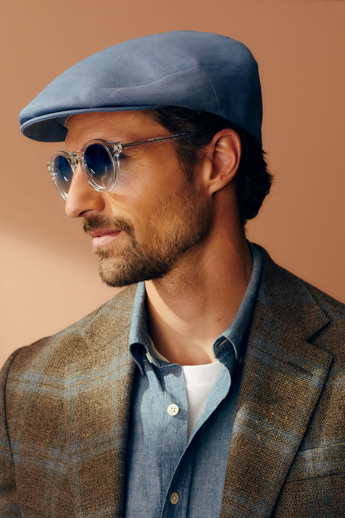 Gill Blue Flat Cap