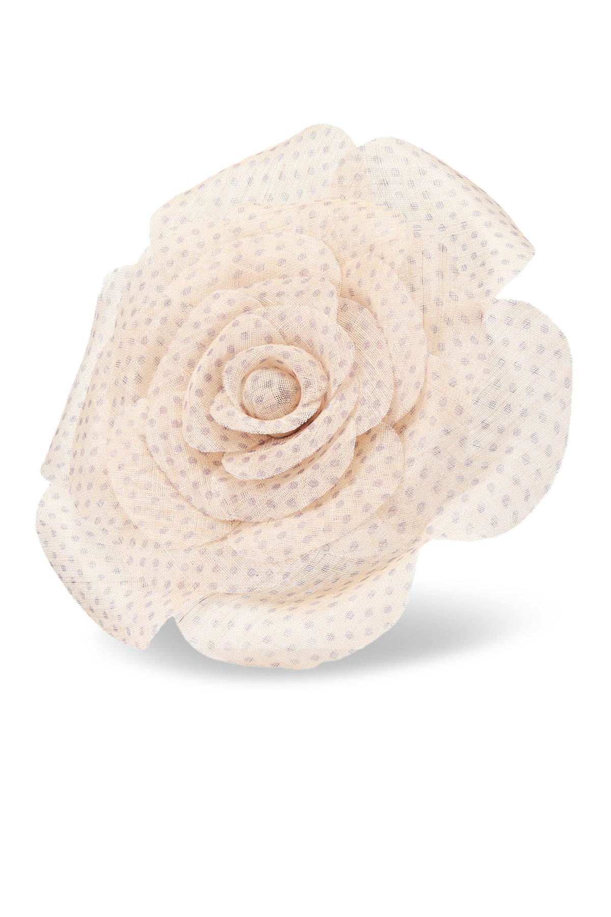 Women's oversized sinamay ivory rose hat.