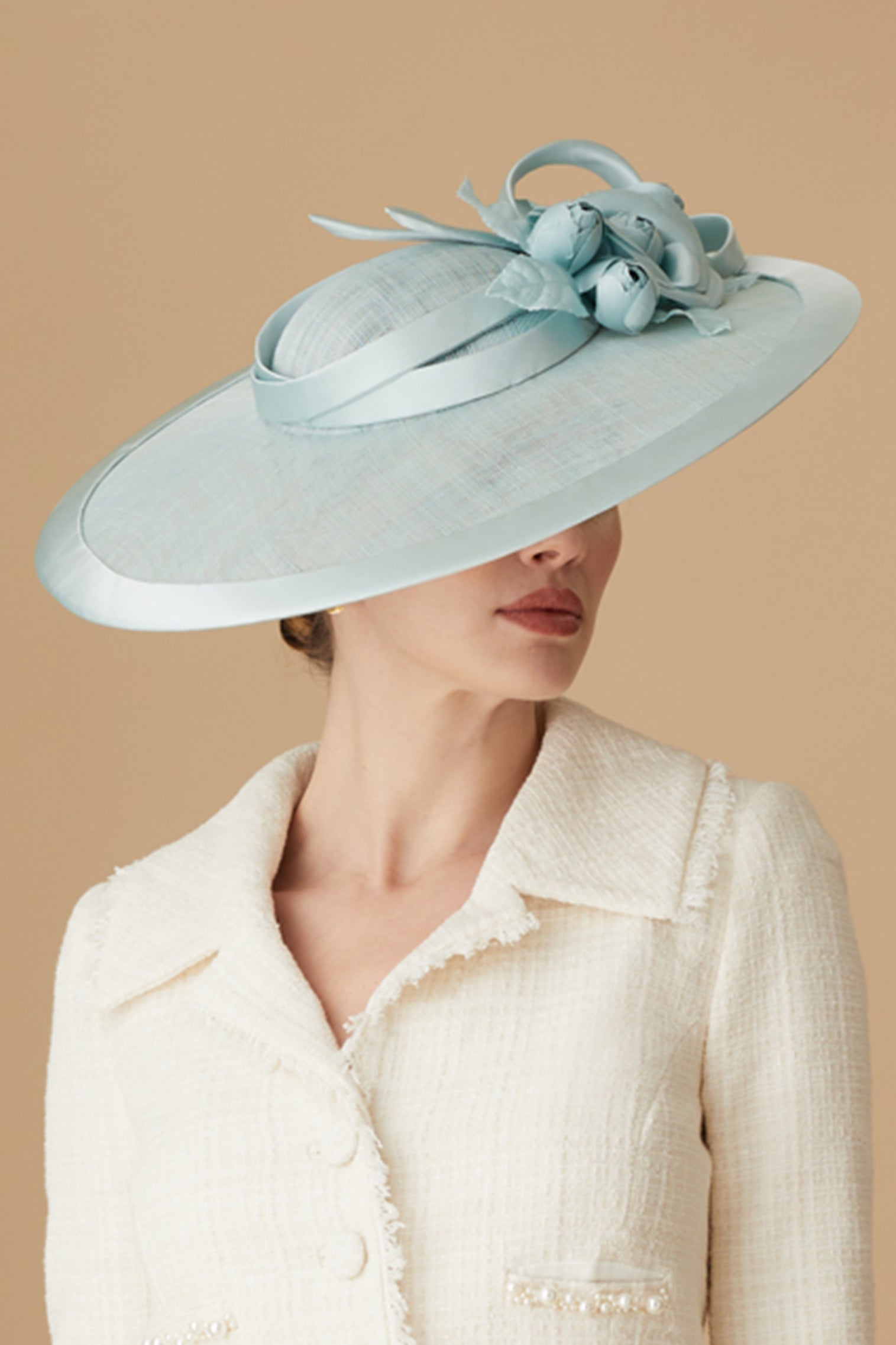 Jasmine Duck Egg Slice Hat - Lock Couture by Awon Golding - Lock & Co. Hatters London UK