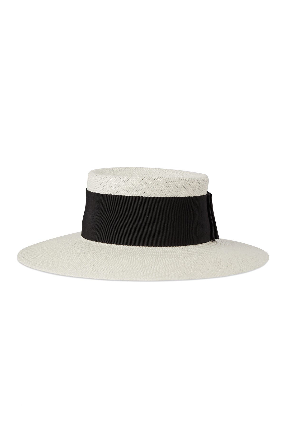PANAMA HAT WITH THICK BLACK BAND AND BOW