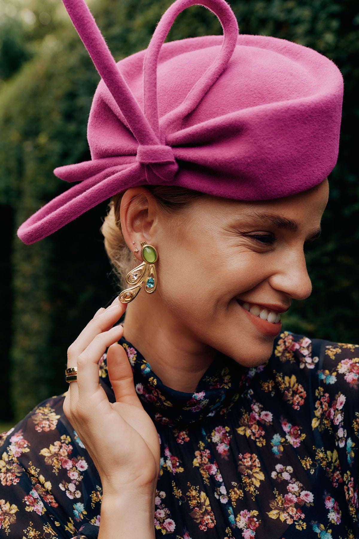 Mayfair Magenta Pink Pillbox Hat