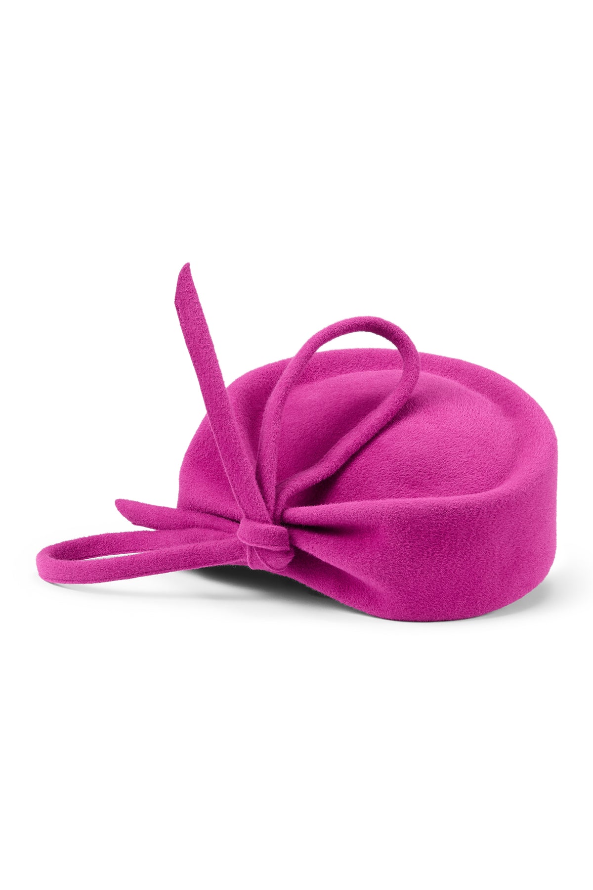 WOMEN'S PINK VELOUR FELT COUTURE PILLBOX HAT WITH BOW DETAIL - Lock & Co. Hatters London UK