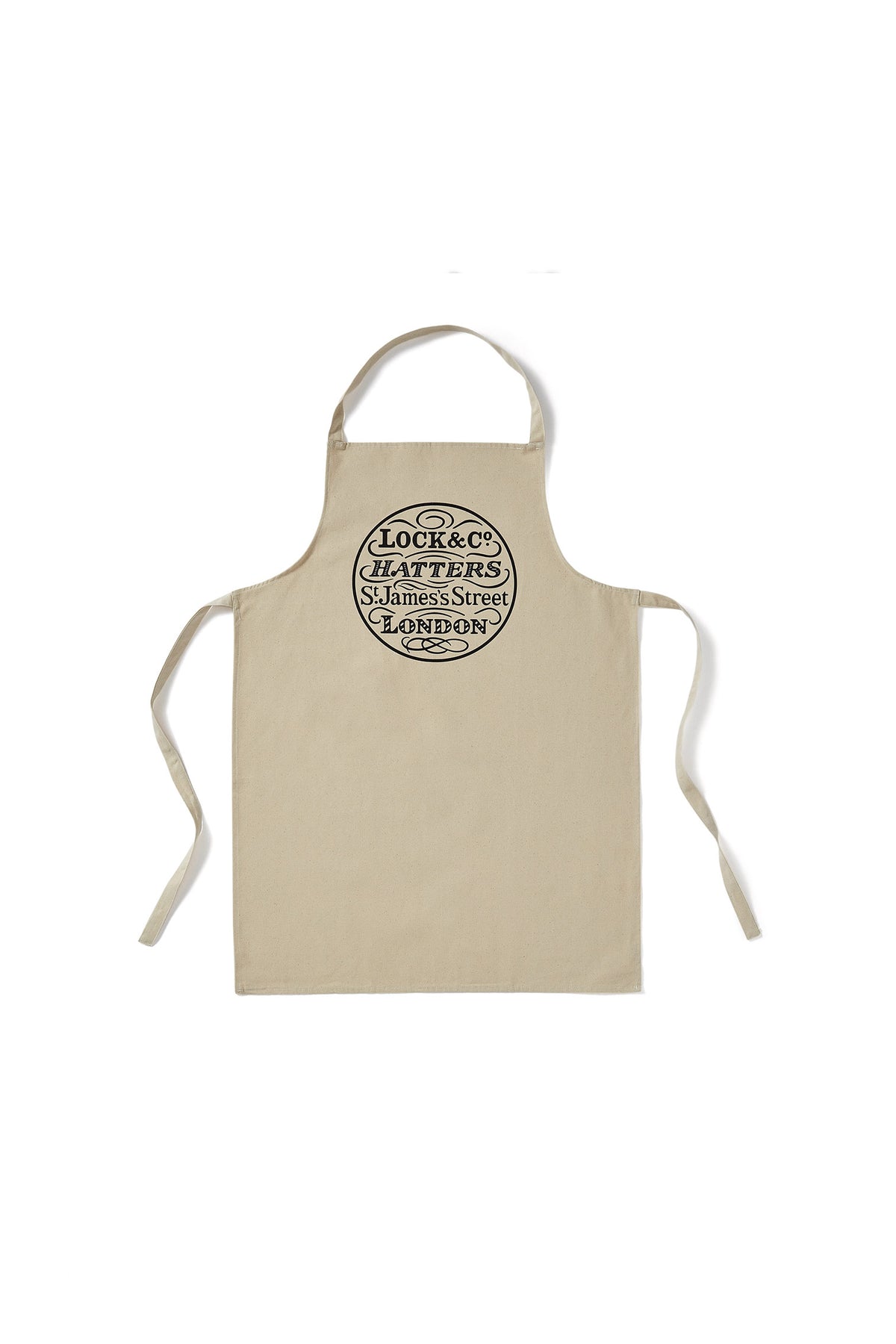 LOCK & CO. HATTERS CREAM ORGANIC COTTON CANVAS APRON