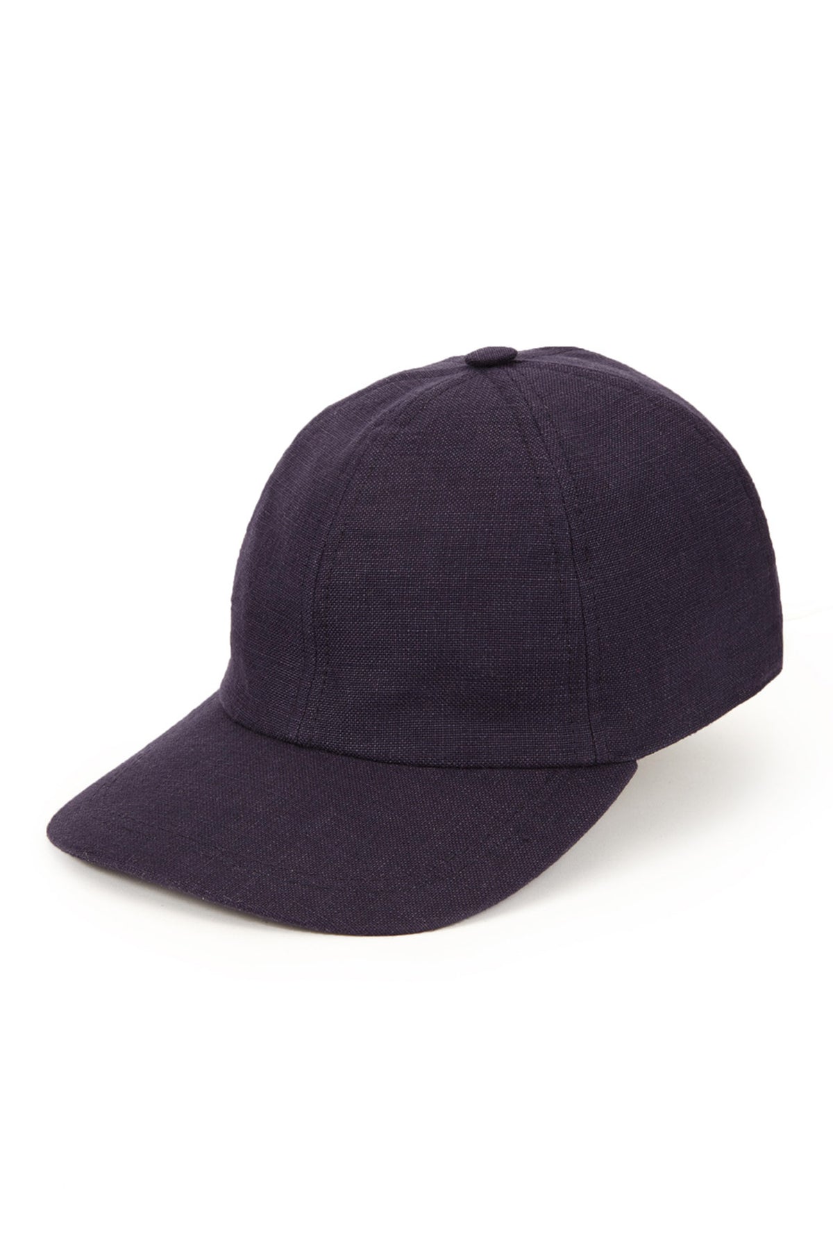 NAVY LINEN BASEBALL CAP