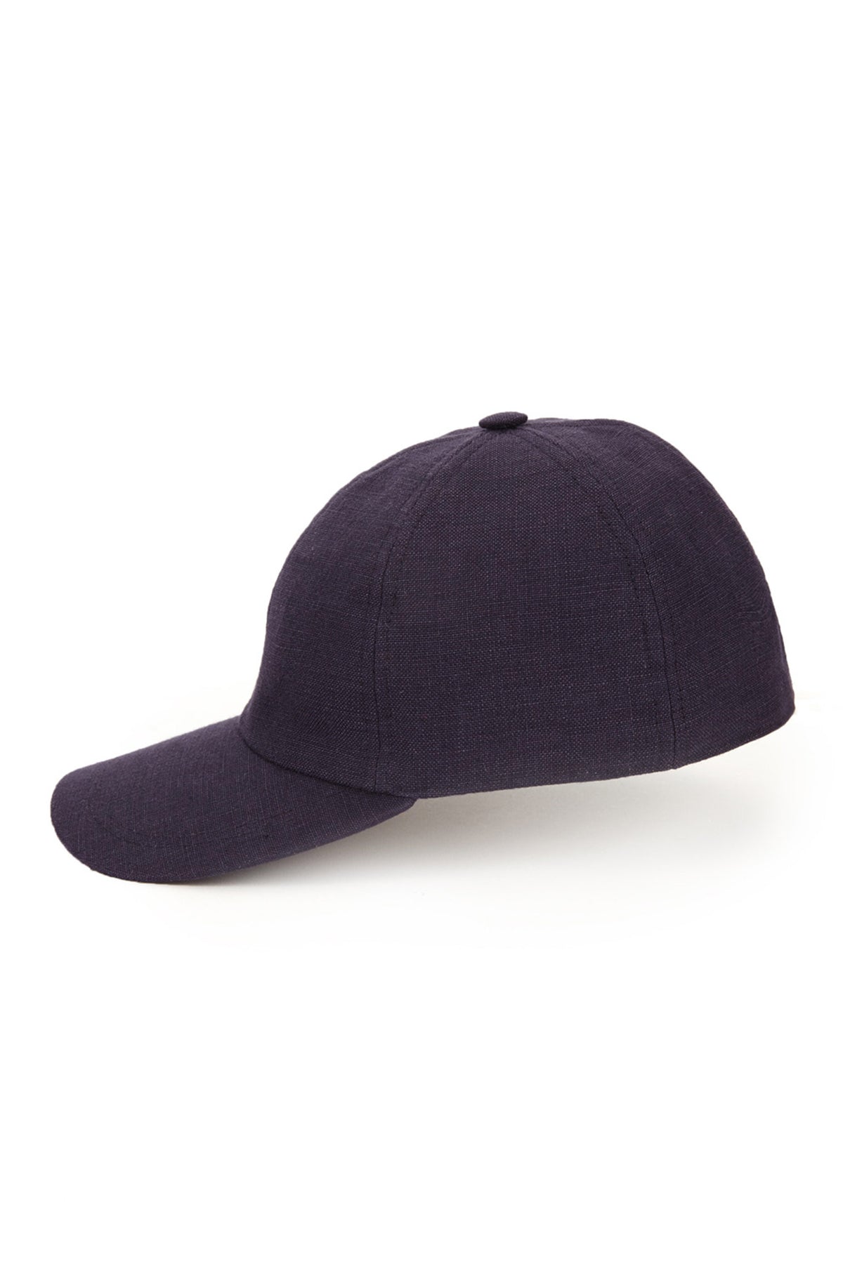 NAVY LINEN BASEBALL CAP