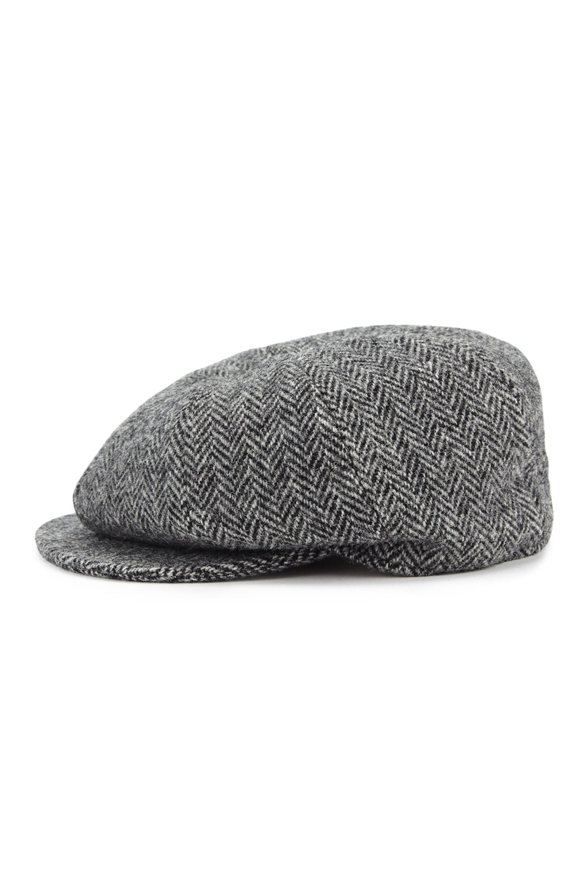 GREY TWEED BAKERBOY CAP