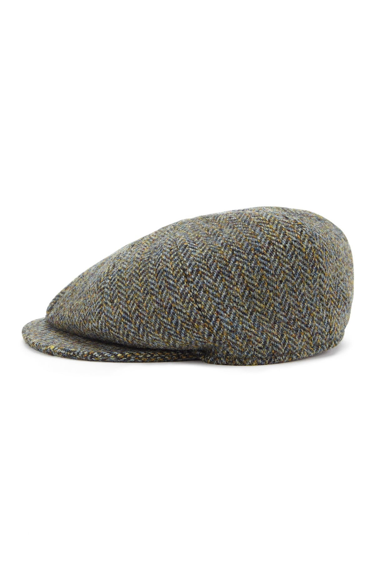GREEN/GREY/BROWN TWEED BAKERBOY CAP