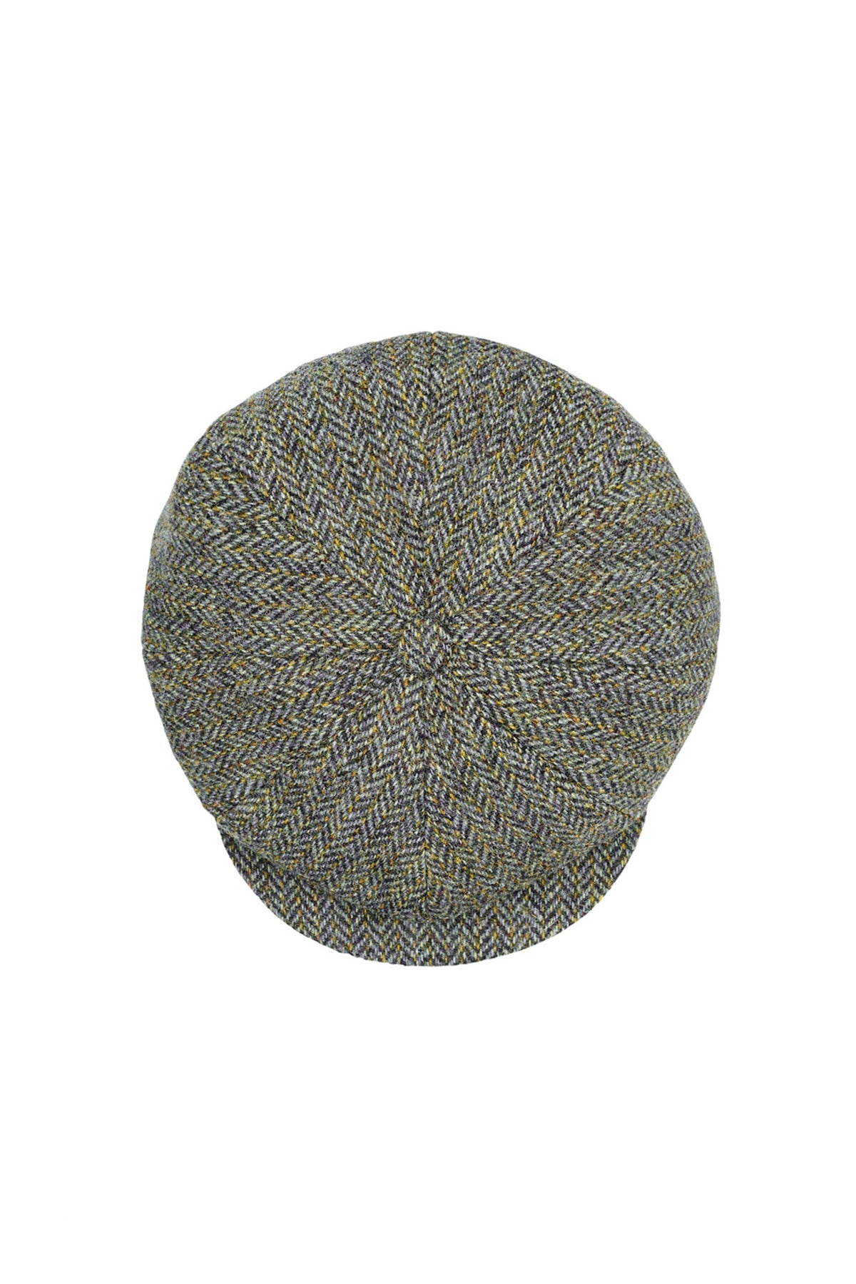 GREEN/GREY/BROWN TWEED BAKERBOY CAP
