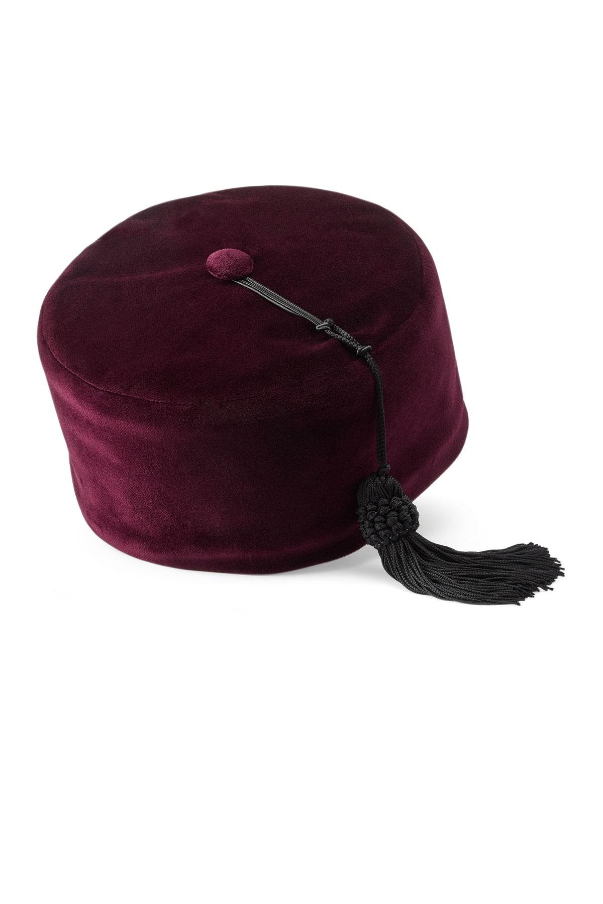Burgundy Smoking Cap