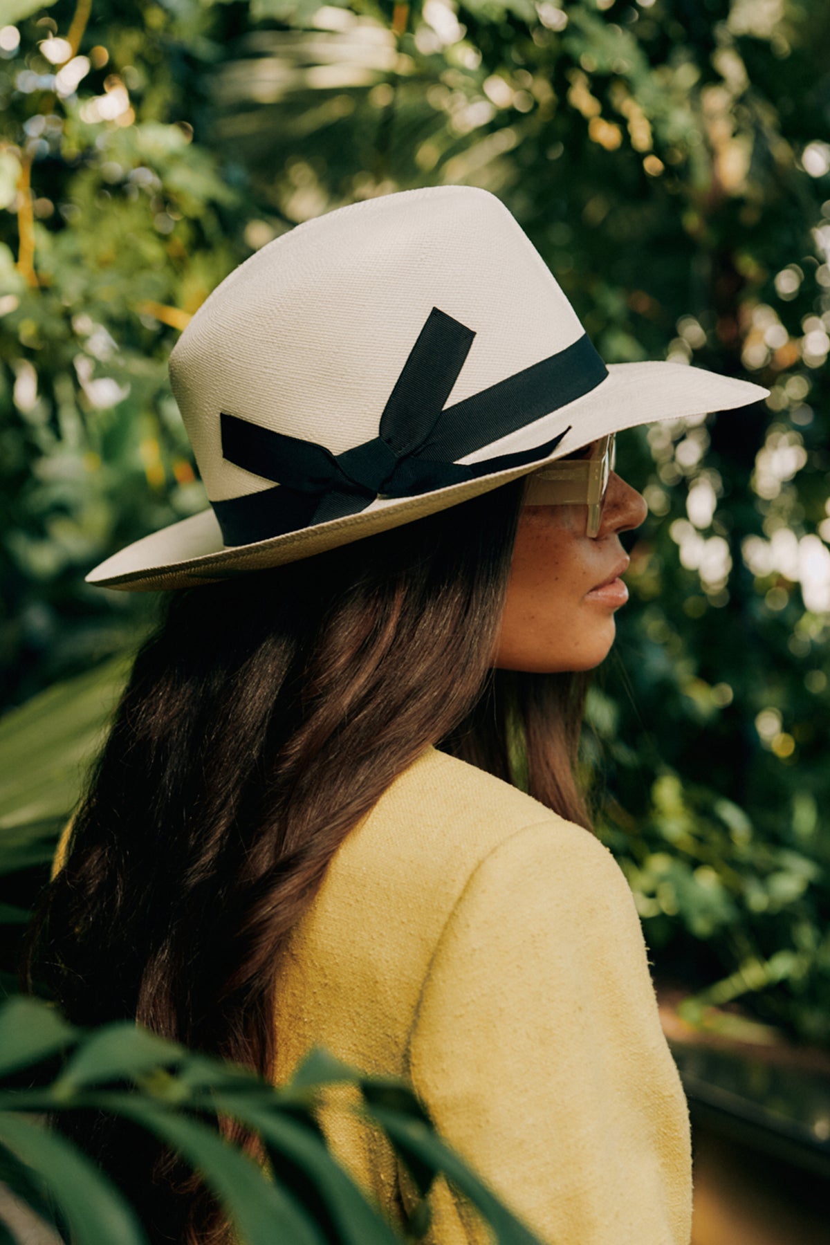 WHITE ROLLABLE PANAMA HAT WITH BLACK BAND AND BOW - Lock & Co. Hatters London UK