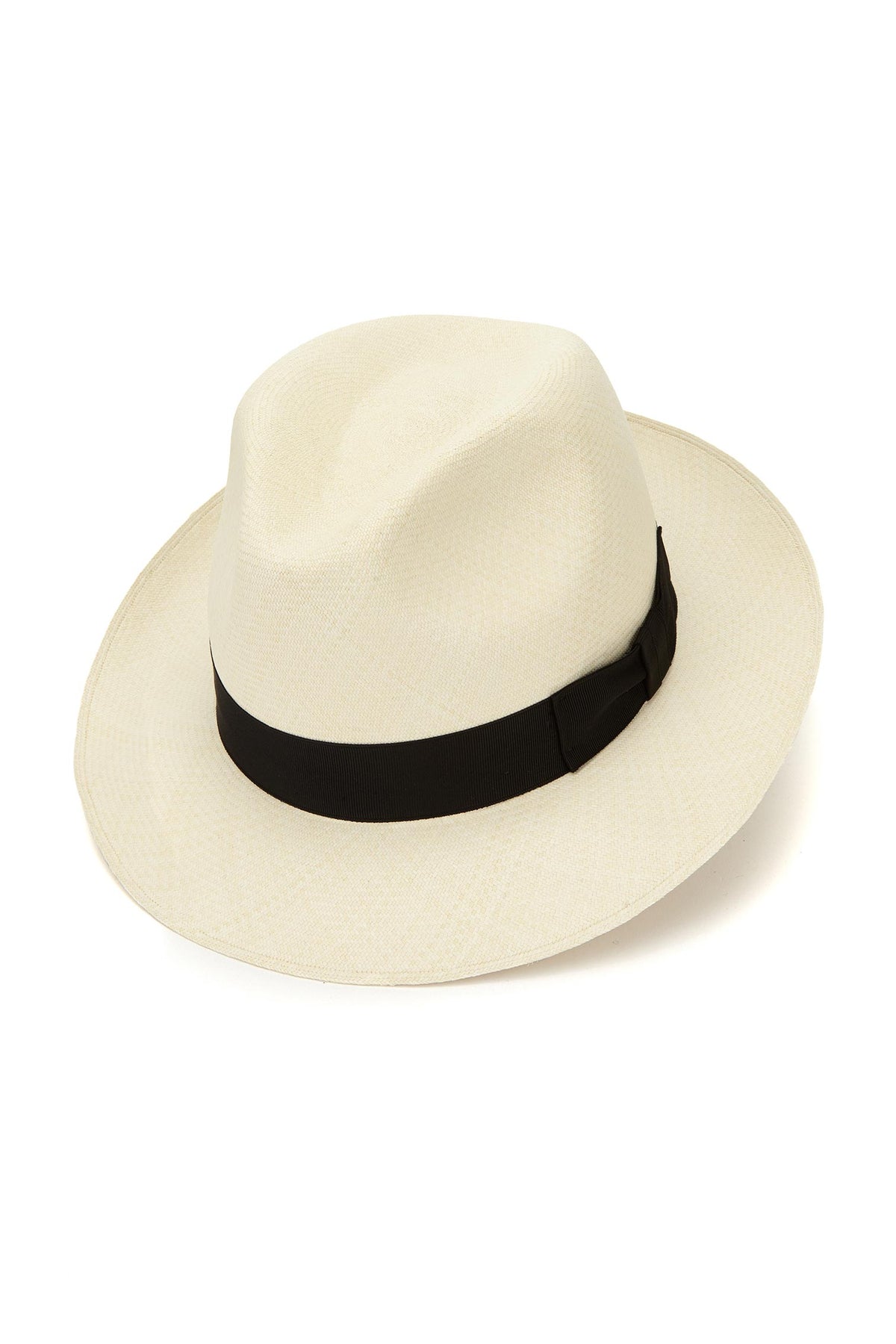 SUPER FINE MONTECRISTI PANAMA HAT WITH BLACK GROSGRAIN BAND AND BOW - Lock & Co. Hatters London UK