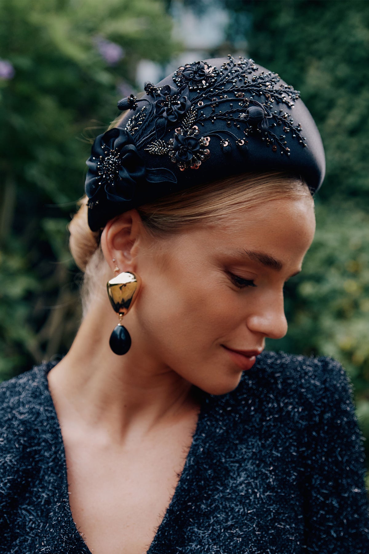 Black Lock & Co. and the Royal School of Needlework embroidered headband