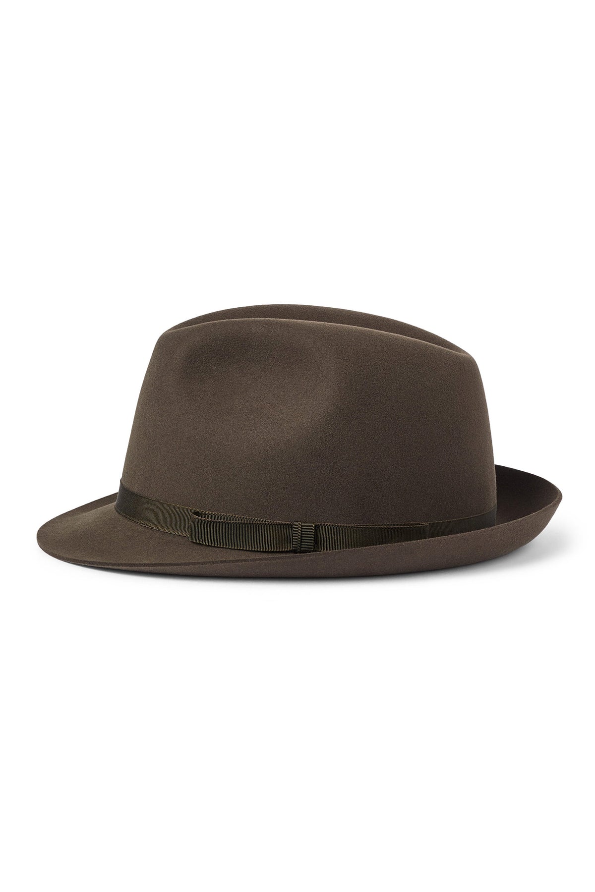 KHAKI GREEN ESCORIAL WOOL NARROW-BRIMMED TRILBY HAT FROM THE LOCK & CO. HATTERS X 007 BOND COLLECTION - Lock & Co. Hatters London UK