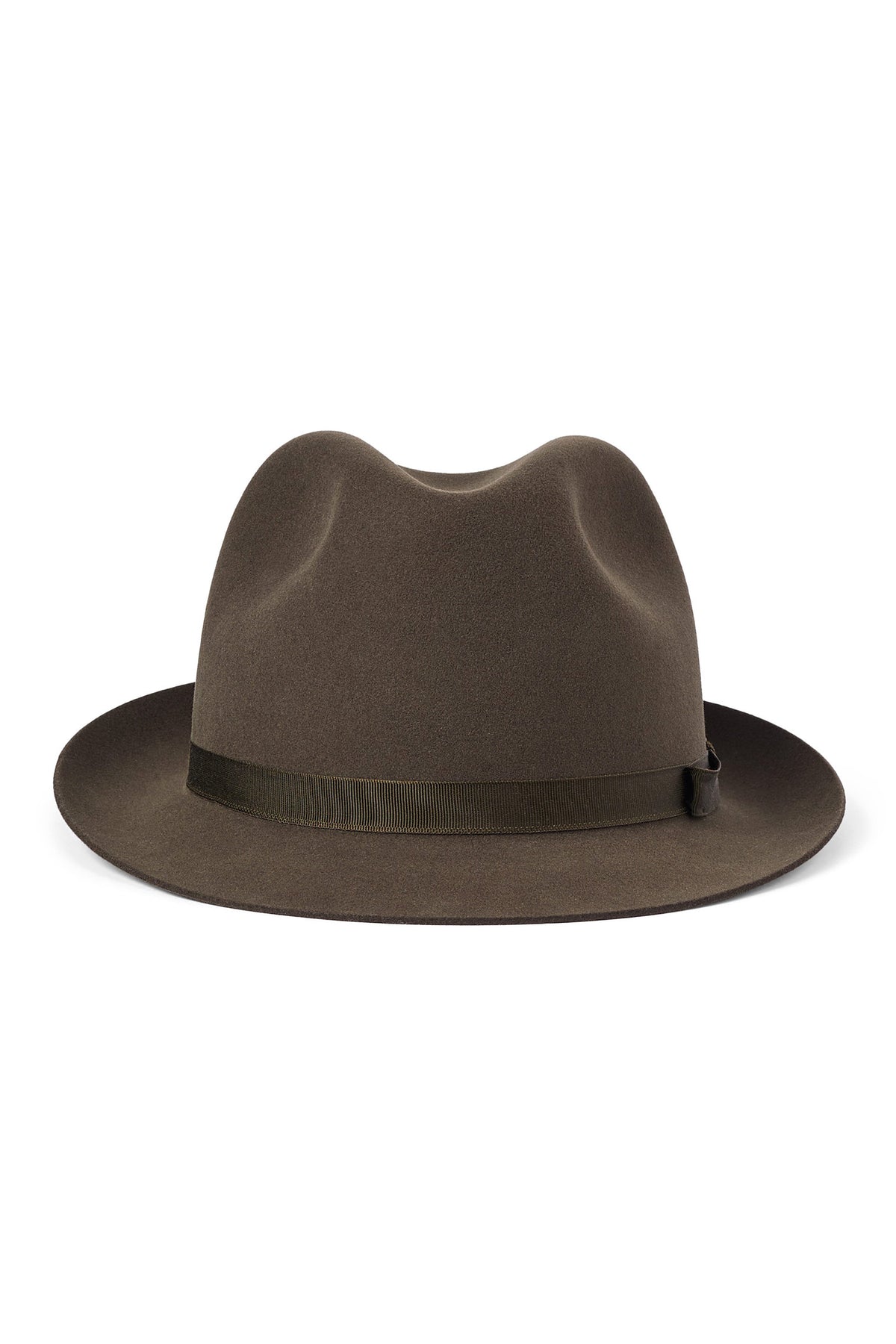 KHAKI GREEN ESCORIAL WOOL NARROW-BRIMMED TRILBY HAT FROM THE LOCK & CO. HATTERS X 007 BOND COLLECTION - Lock & Co. Hatters London UK