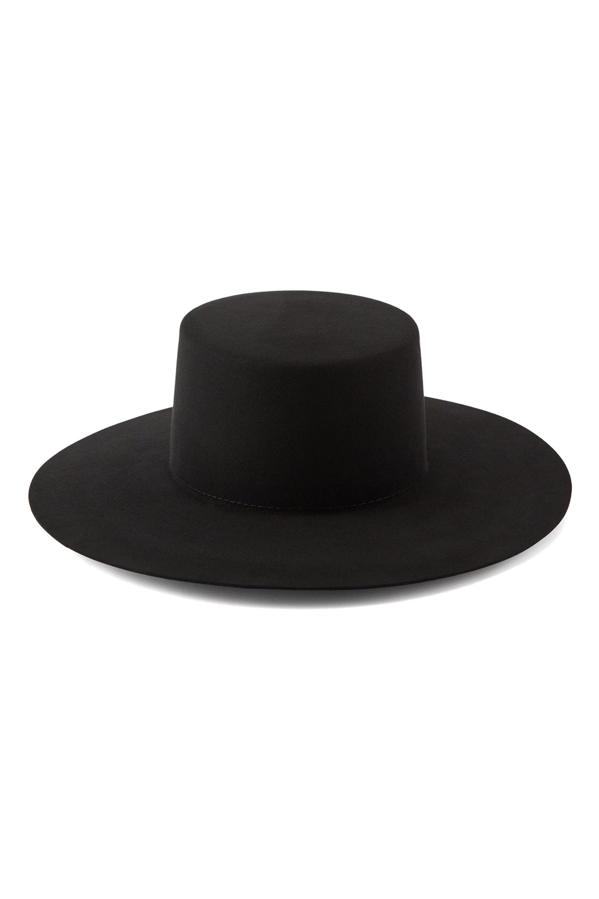 BLACK ESCORIAL WOOL SQUARE-CROWNED FEDORA HAT FROM THE LOCK & CO. HATTERS X 007 BOND COLLECTION