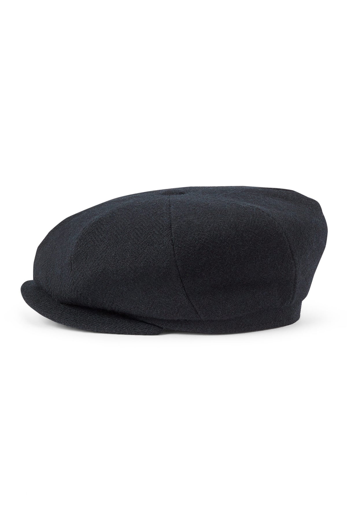 BLACK WOOL BAKERBOY CAP