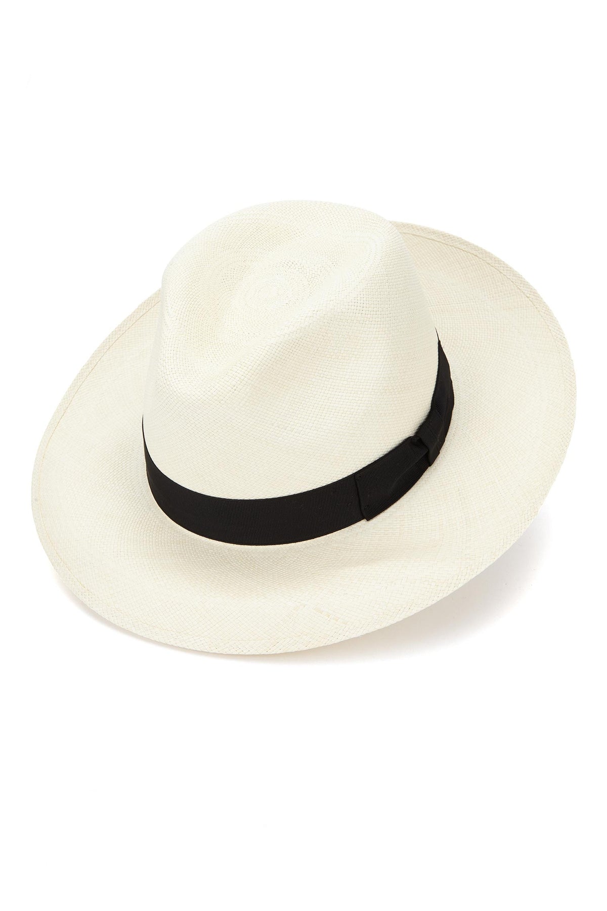 WIDE-BRIMMED PANAMA HAT WITH BLACK BAND AND BOW - Lock & Co. Hatters London UK