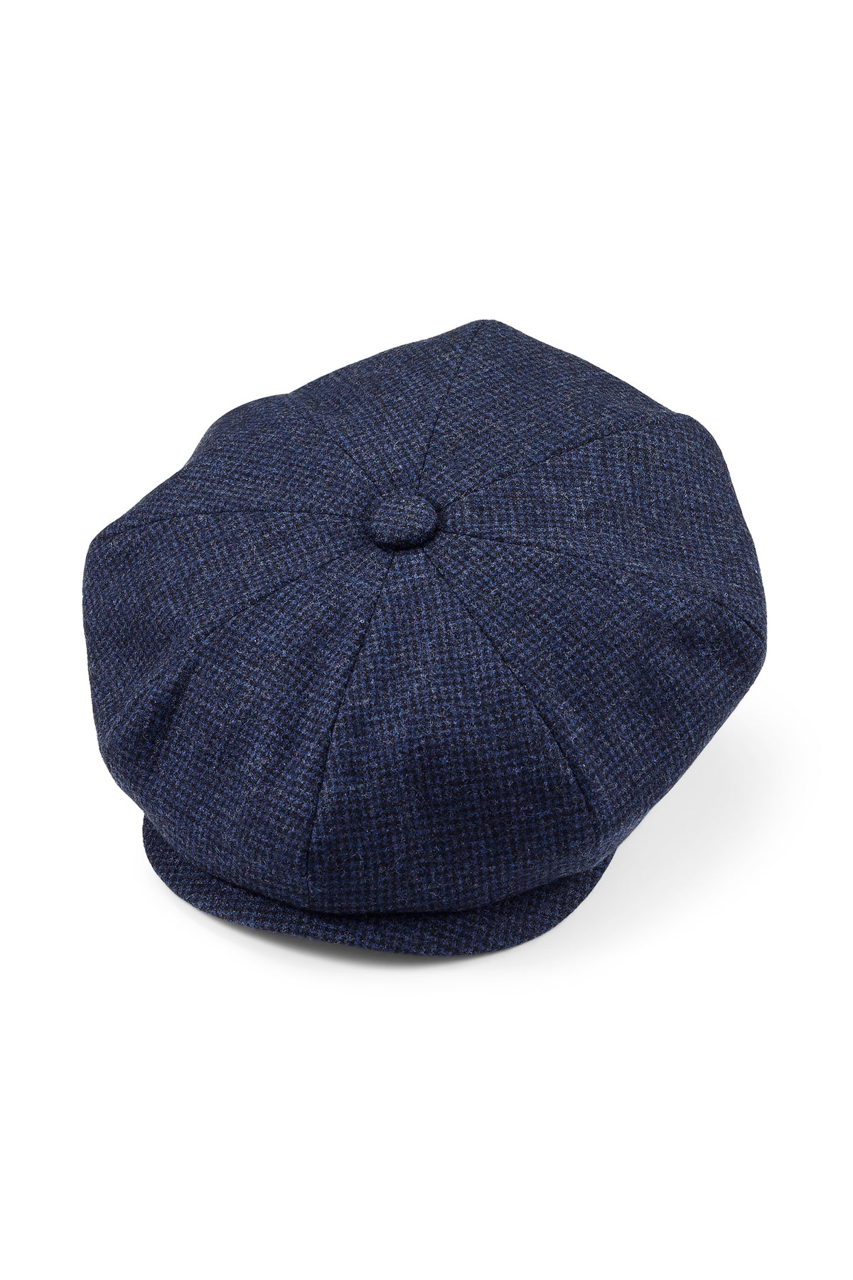 Arden Navy Mini Check Wool Bakerboy Cap - Lock & Co. Hatters London UK
            