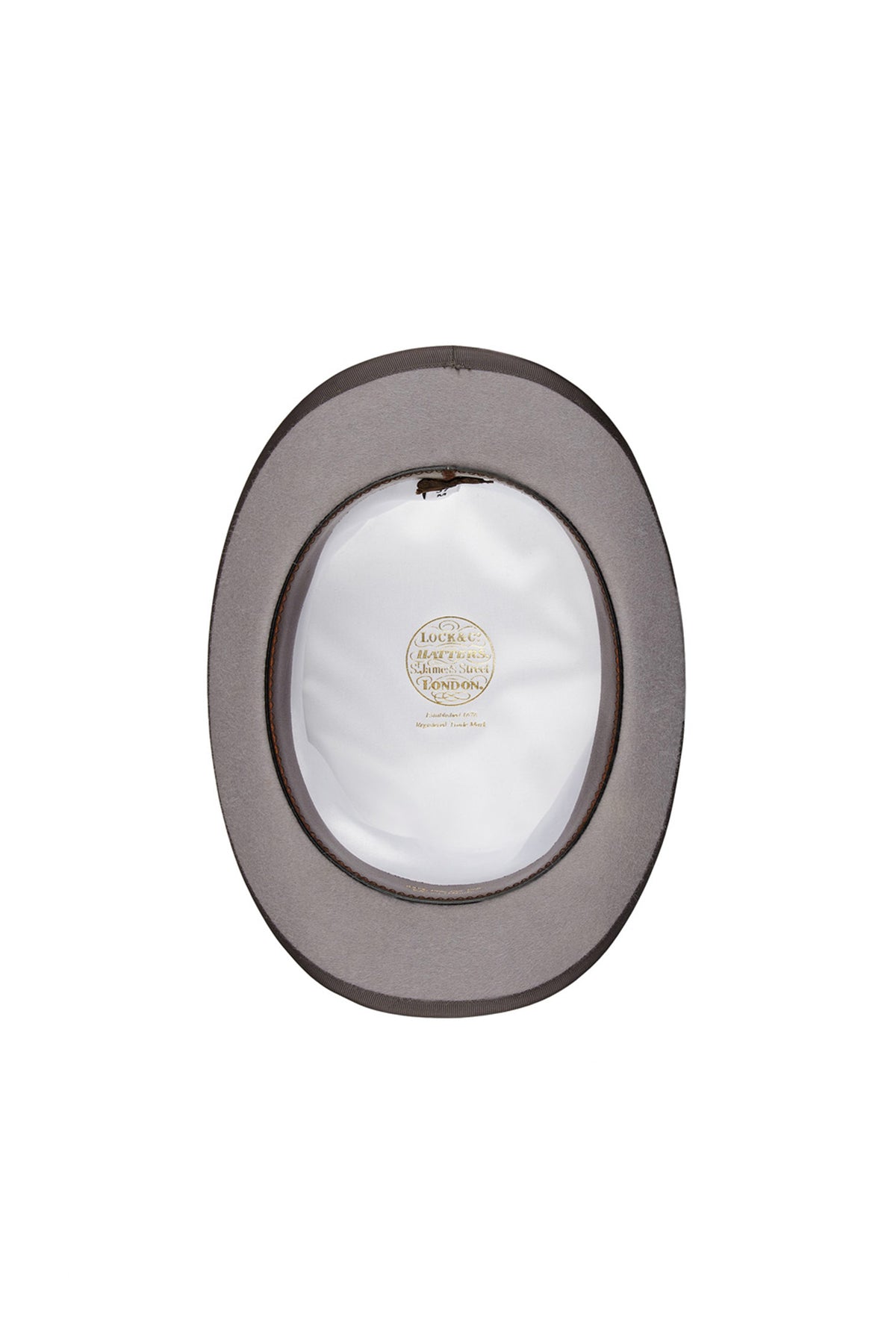 GREY RABBIT FUR FELT TOP HAT WITH BLACK BAND AND A CURLED BRIM - Lock & Co. Hatters London UK
            