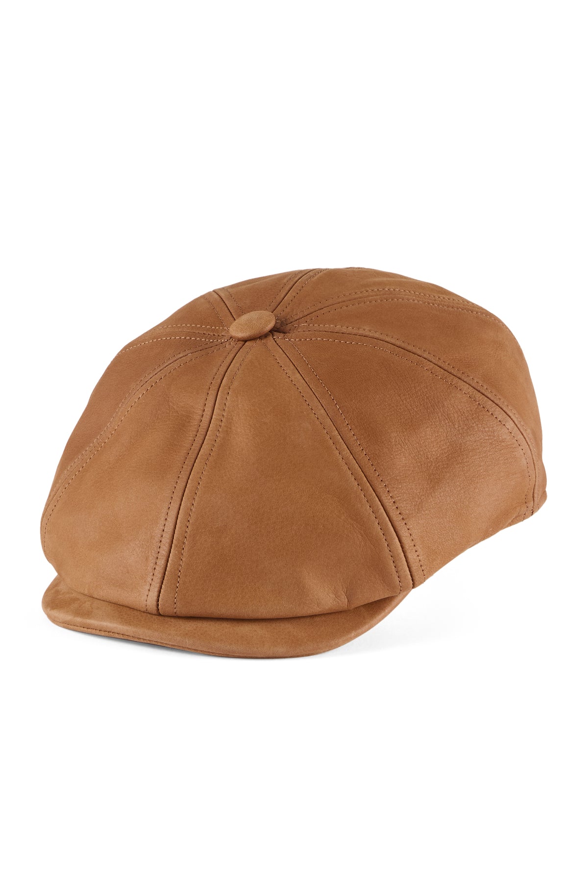 Austin Leather Bakerboy Cap – Tan Lock Hats for Men Women