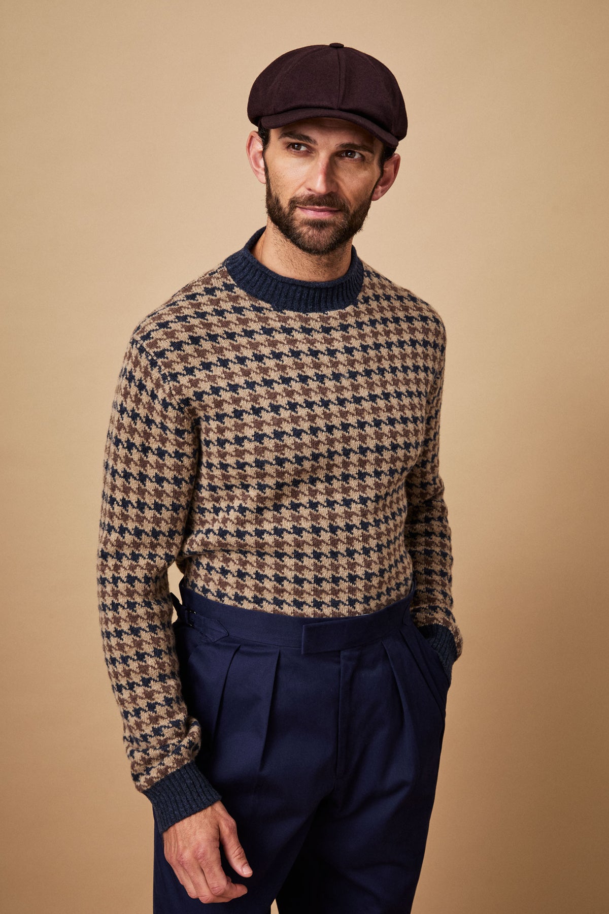 MEN&#39;S AUBERGINE WOOL 8 PANEL BAKERBOY CAP - Lock & Co. Hatters London UK
            