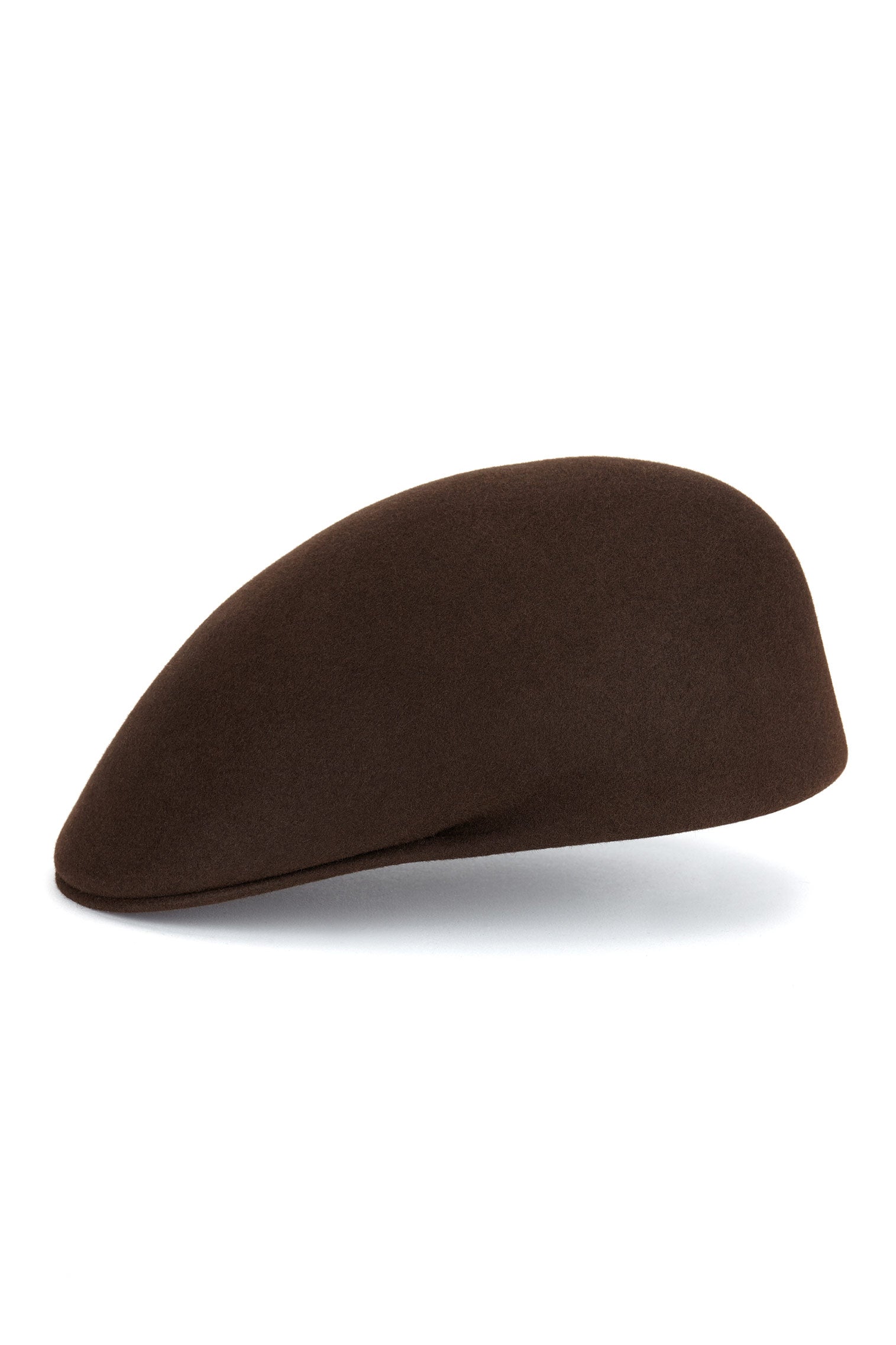 BROWN BLOCKED FELT CAP