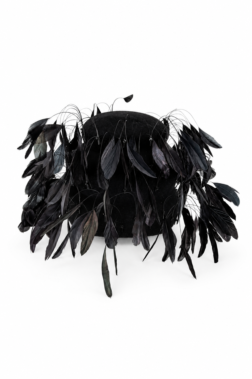 Daphne Black Beehive Hat