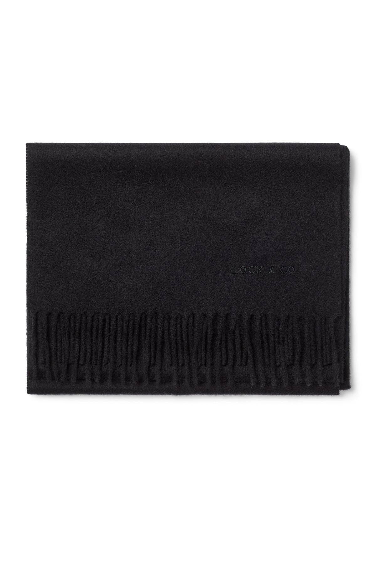 Plain Cashmere Black Scarf