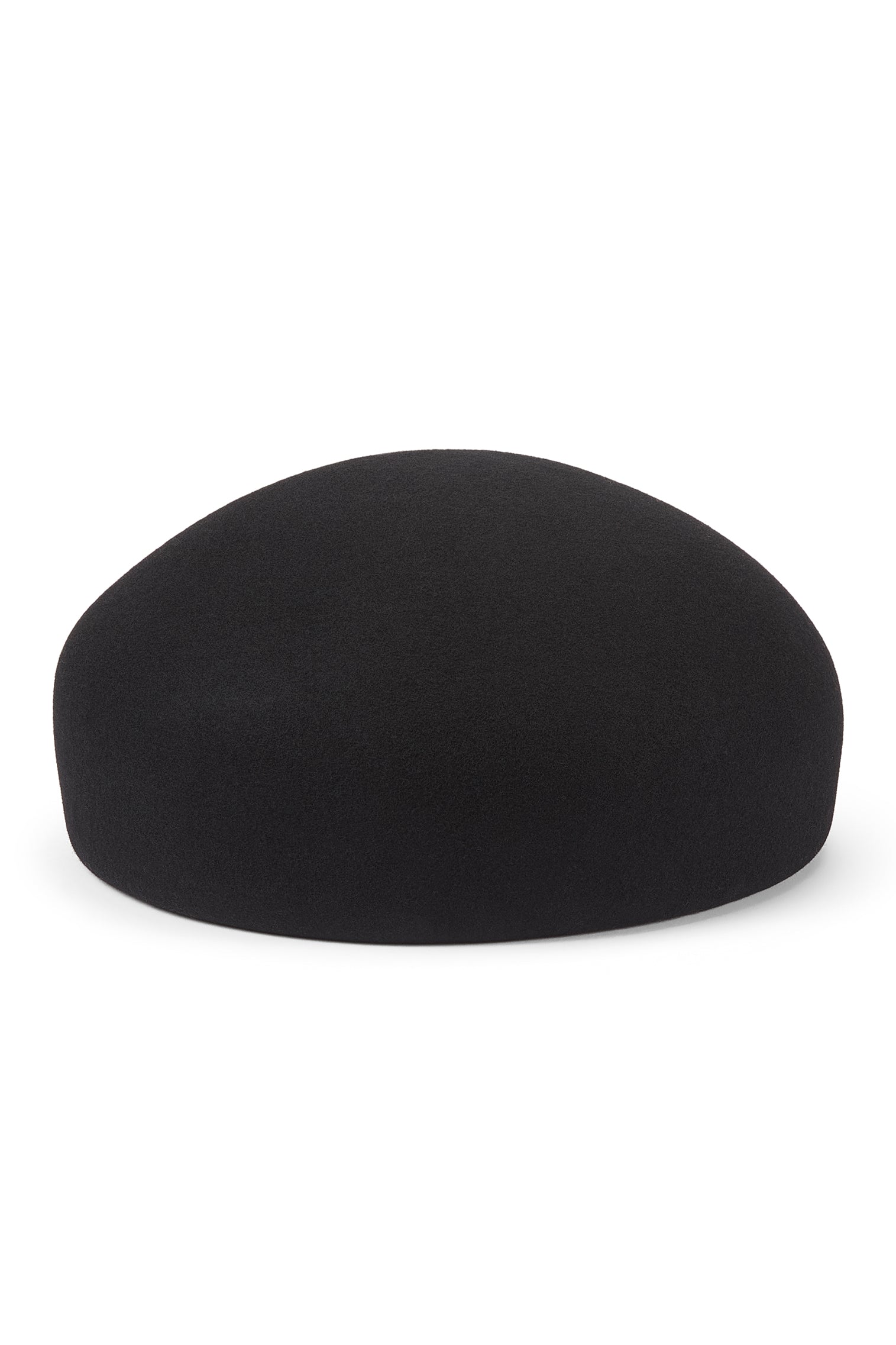 WOMEN'S BLACK BLOCKED WOOL FELT BERET