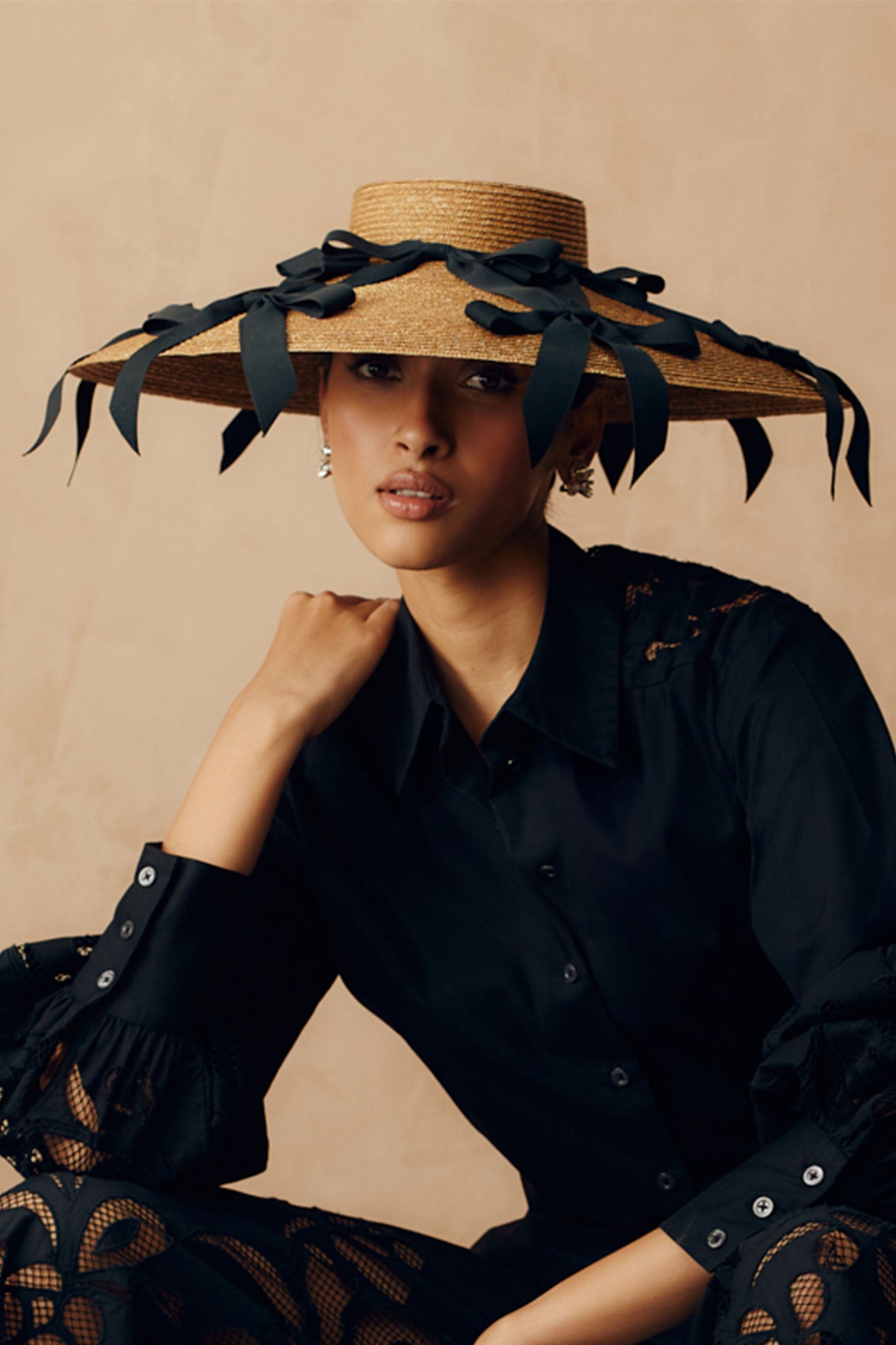 Cancer Golden and Black Wide Brim Percher - Best hats for tall men and women - Lock & Co. Hatters London UK