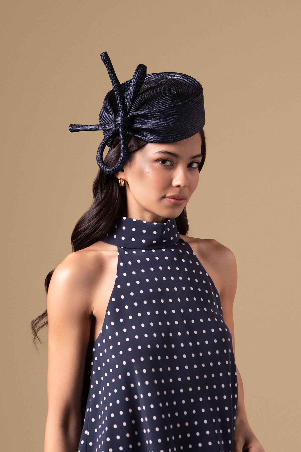 Parasisal straw navy pillbox hat with a straw bow trim - Lock & Co. Hatters London UK
            
