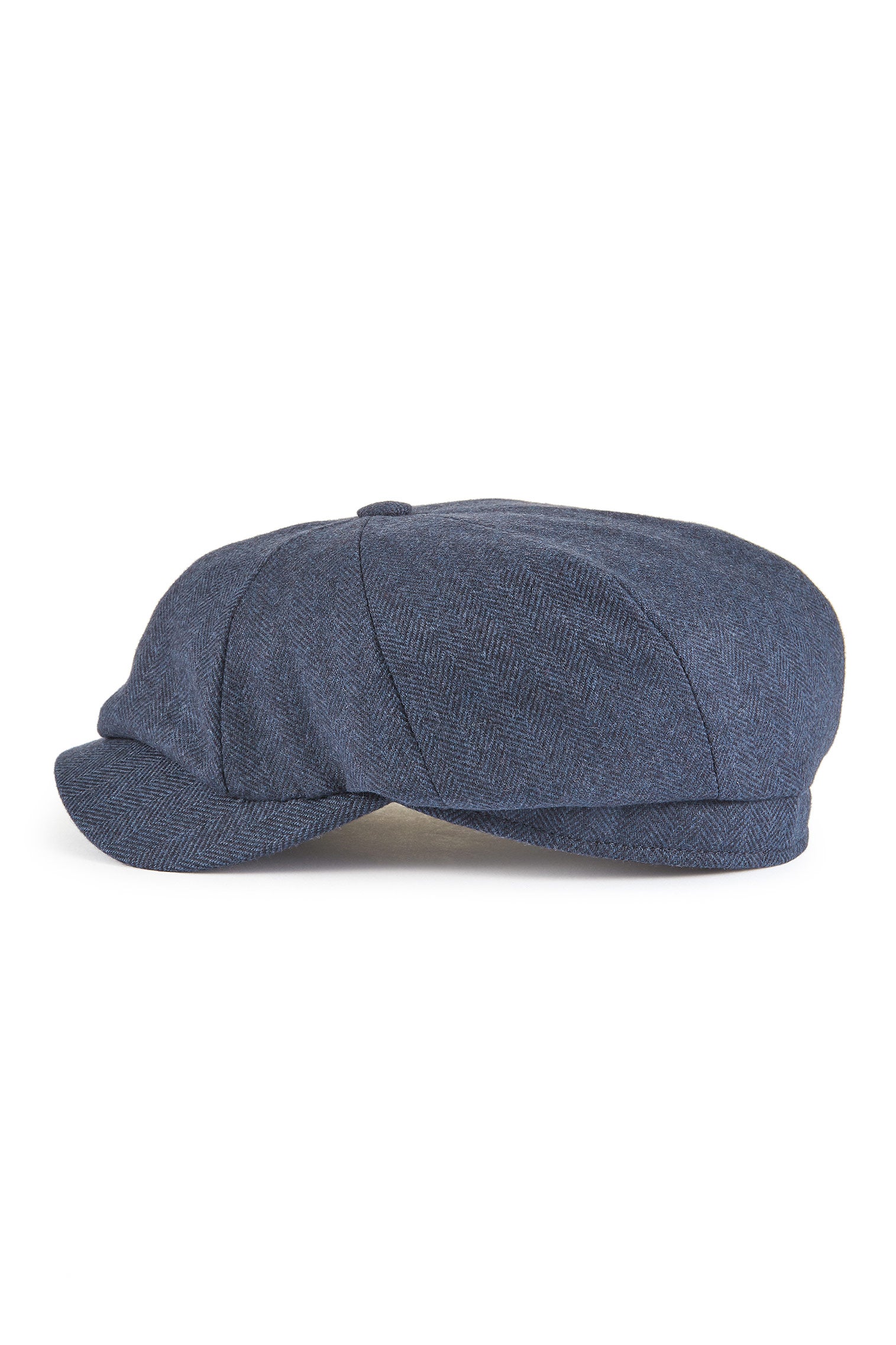 BLUE CASHMERE NEWSBOY CAP