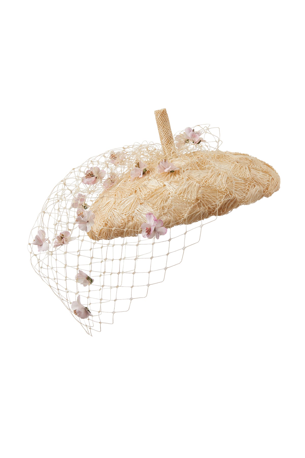 WOMEN&#39;S CHAMOMILE NATURAL PARASISAL STRAW COUTURE BERET WITH VINTAGE DAISY SPECKLED VEIL - Lock & Co. Hatters London UK
            