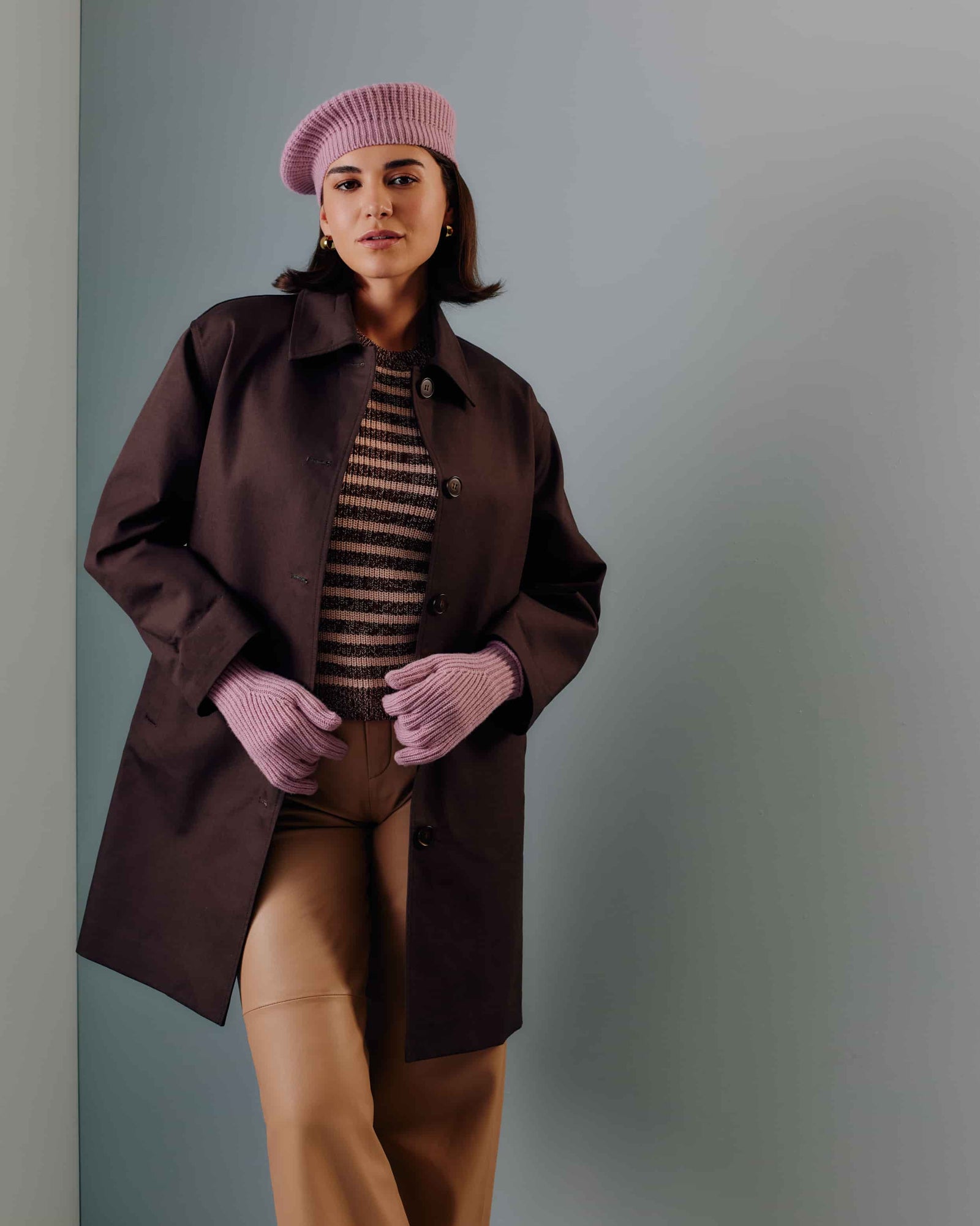 Chloe Knitted Pink Beret - Products - Lock & Co. Hatters London UK